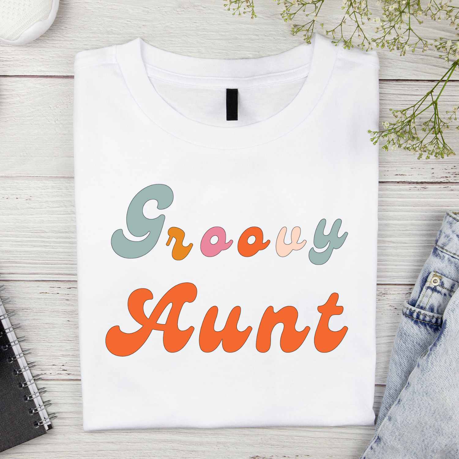 Groovy Aunt Tshirt Design