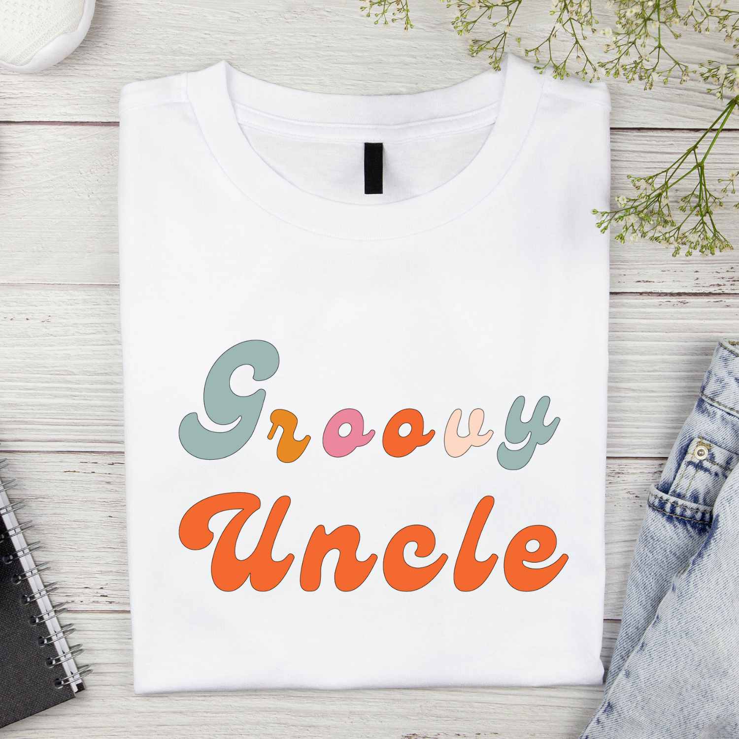 Groovy Uncle Tshirt Design For Men