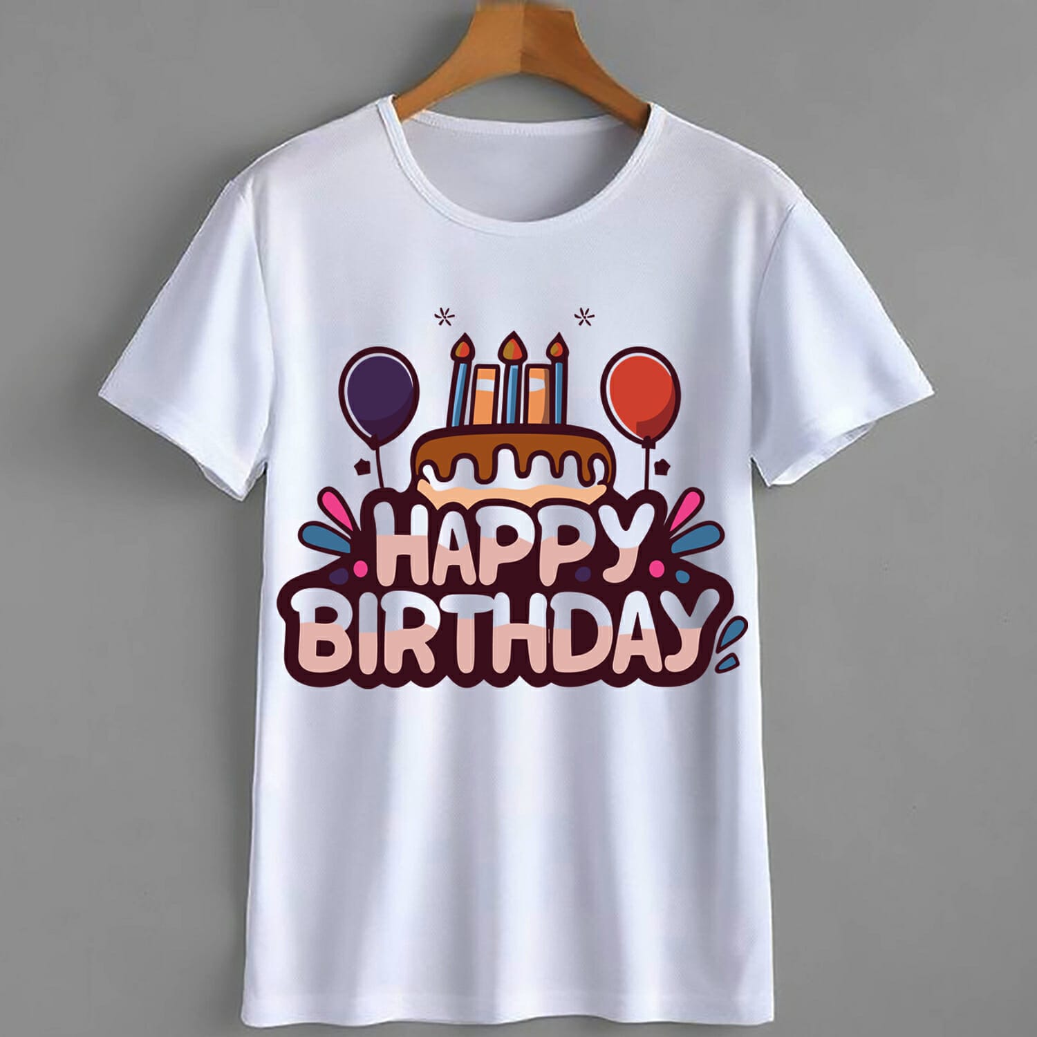 Happy Birthday Cake Kids T-Shirt Design