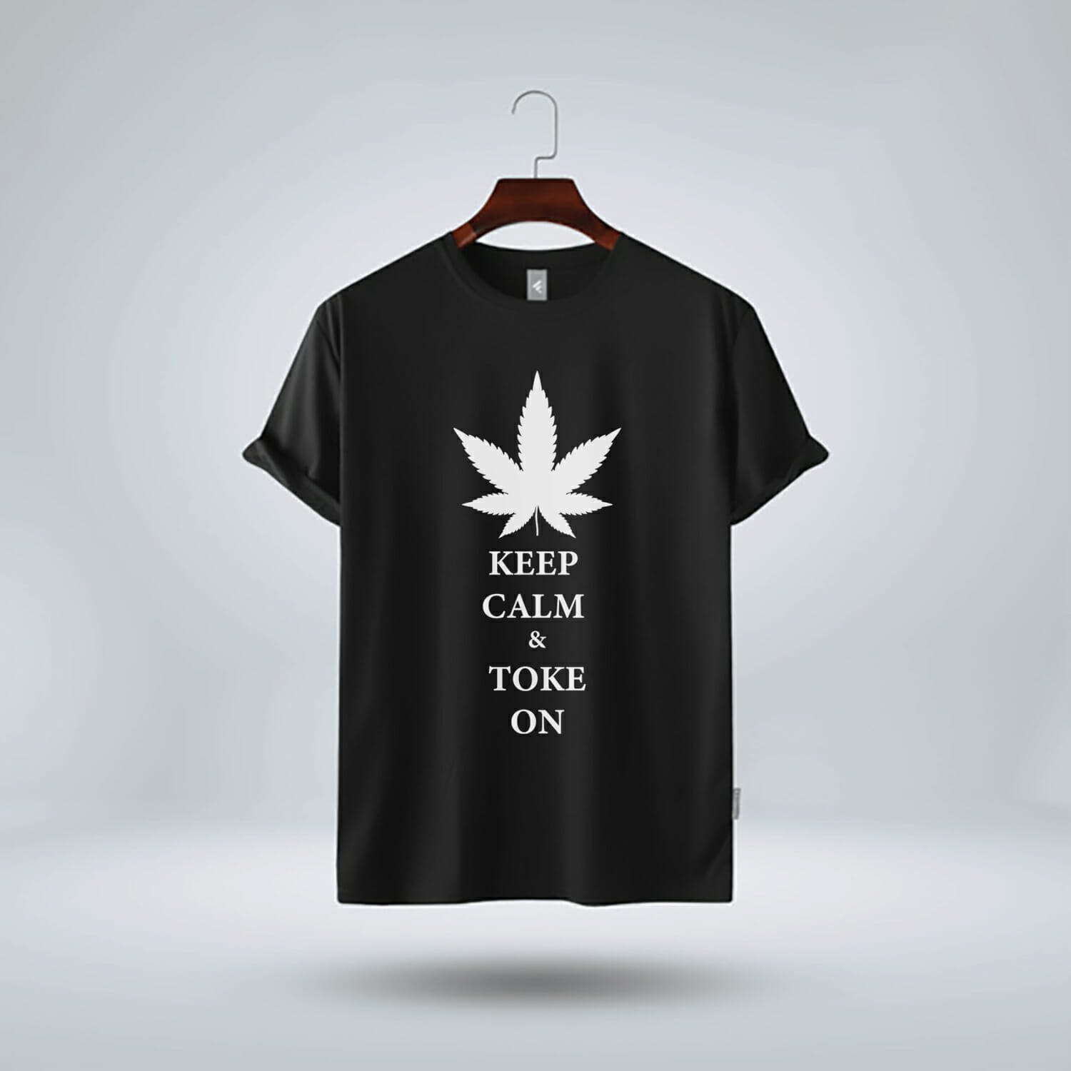 Keep Calm & Toke On Marijuana Leaf T-Shirt Design