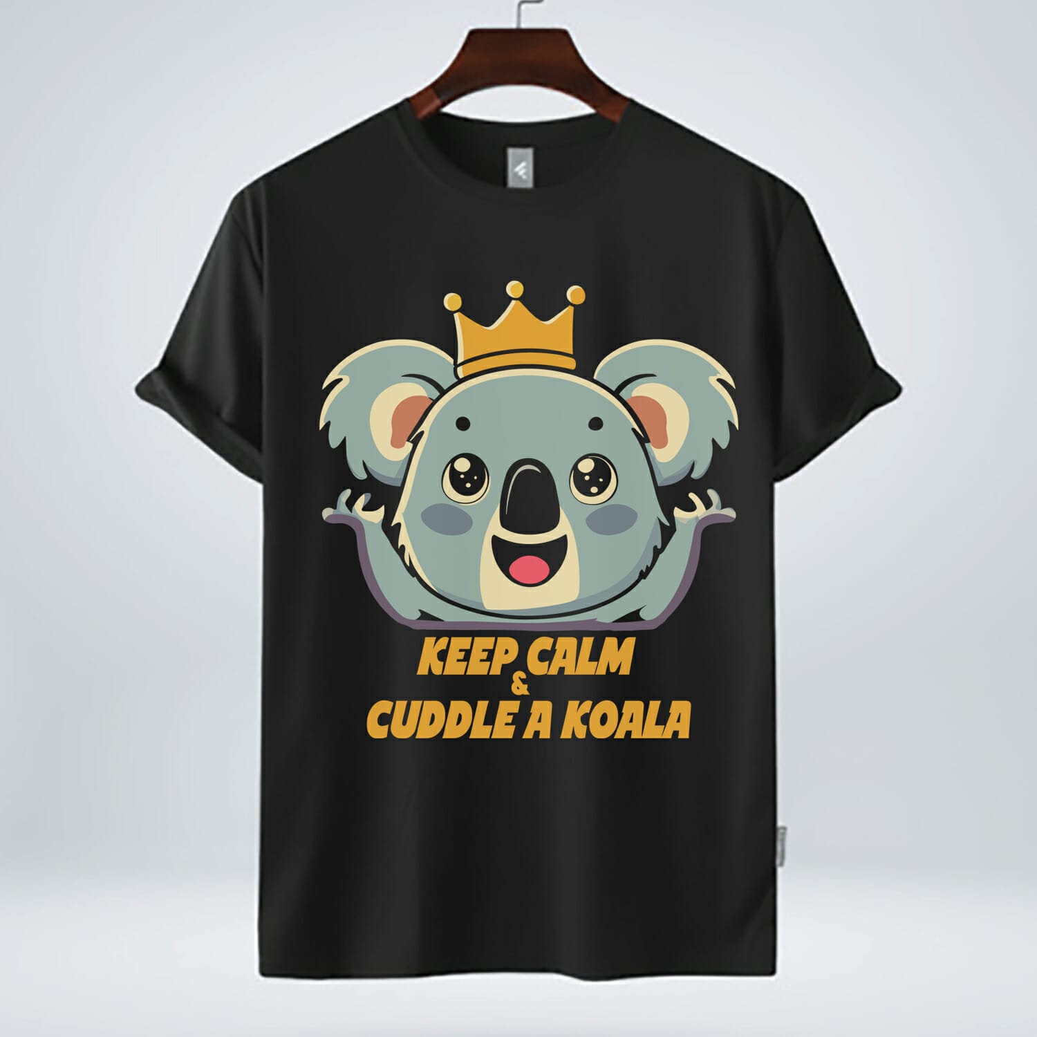 Funny Keep Calm & Cuddle A Koala T-Shirt Design