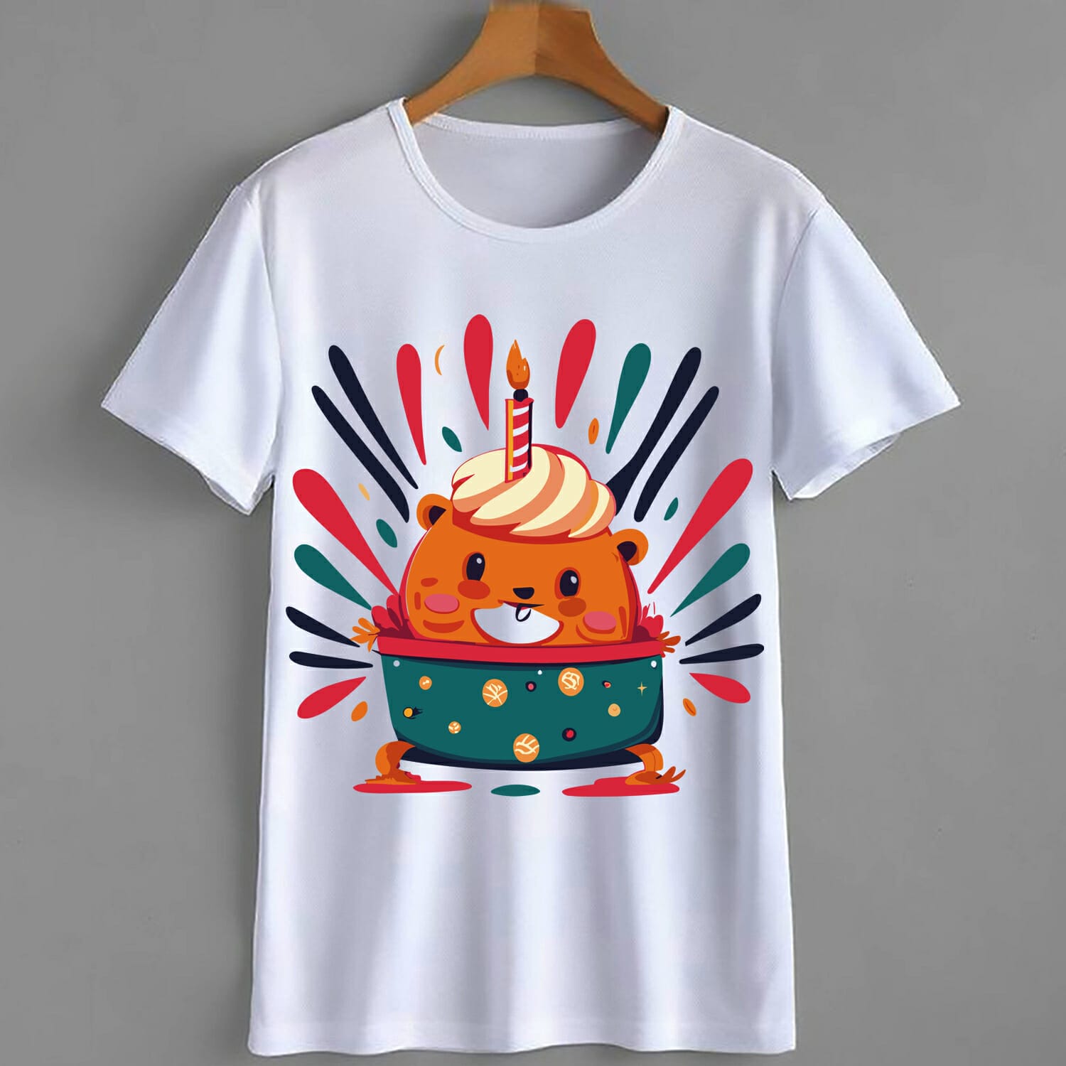 Kids Birthday Candle T-Shirt Design