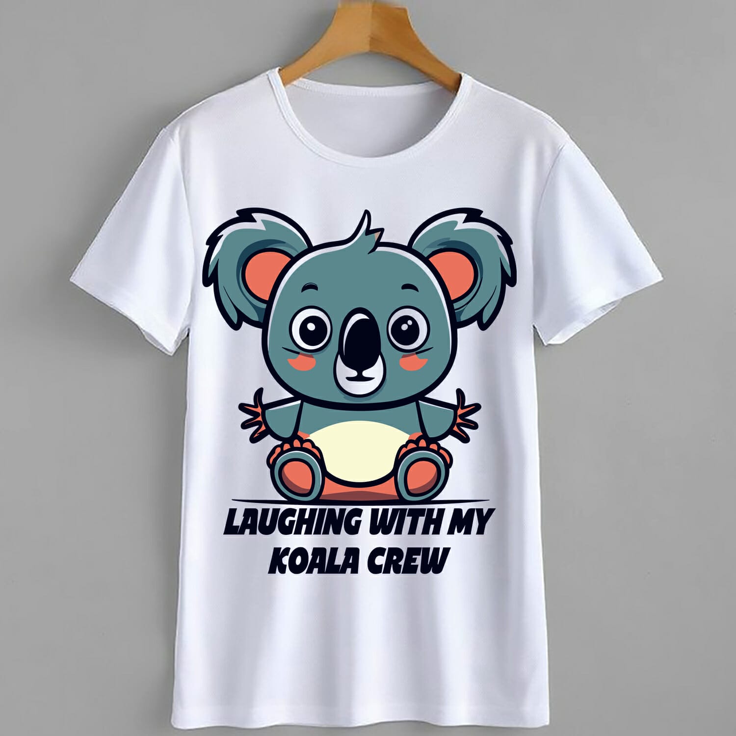 Laughing With My Koala Crew T-Shirt Design