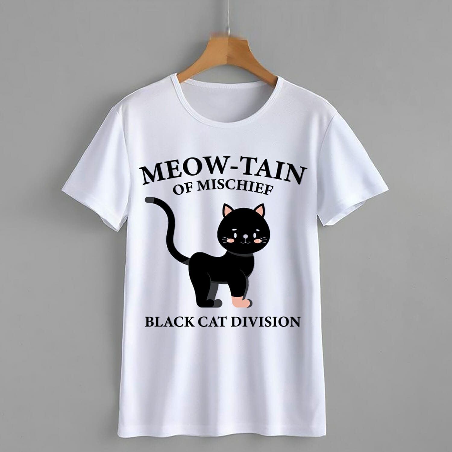 Meow-Tain Of Mischief Black Cat Division T-Shirt Design