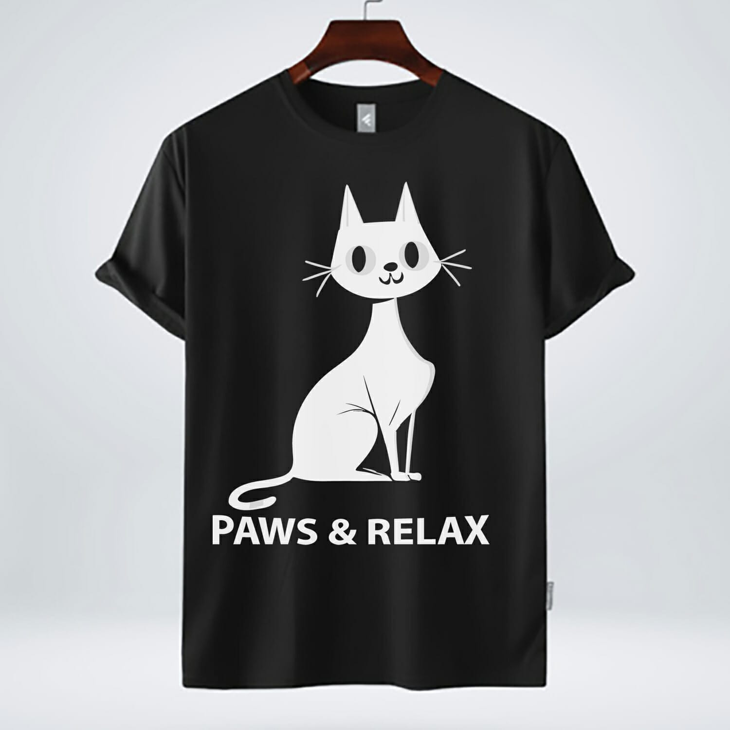 Paws & Relax Cat T-Shirt Design