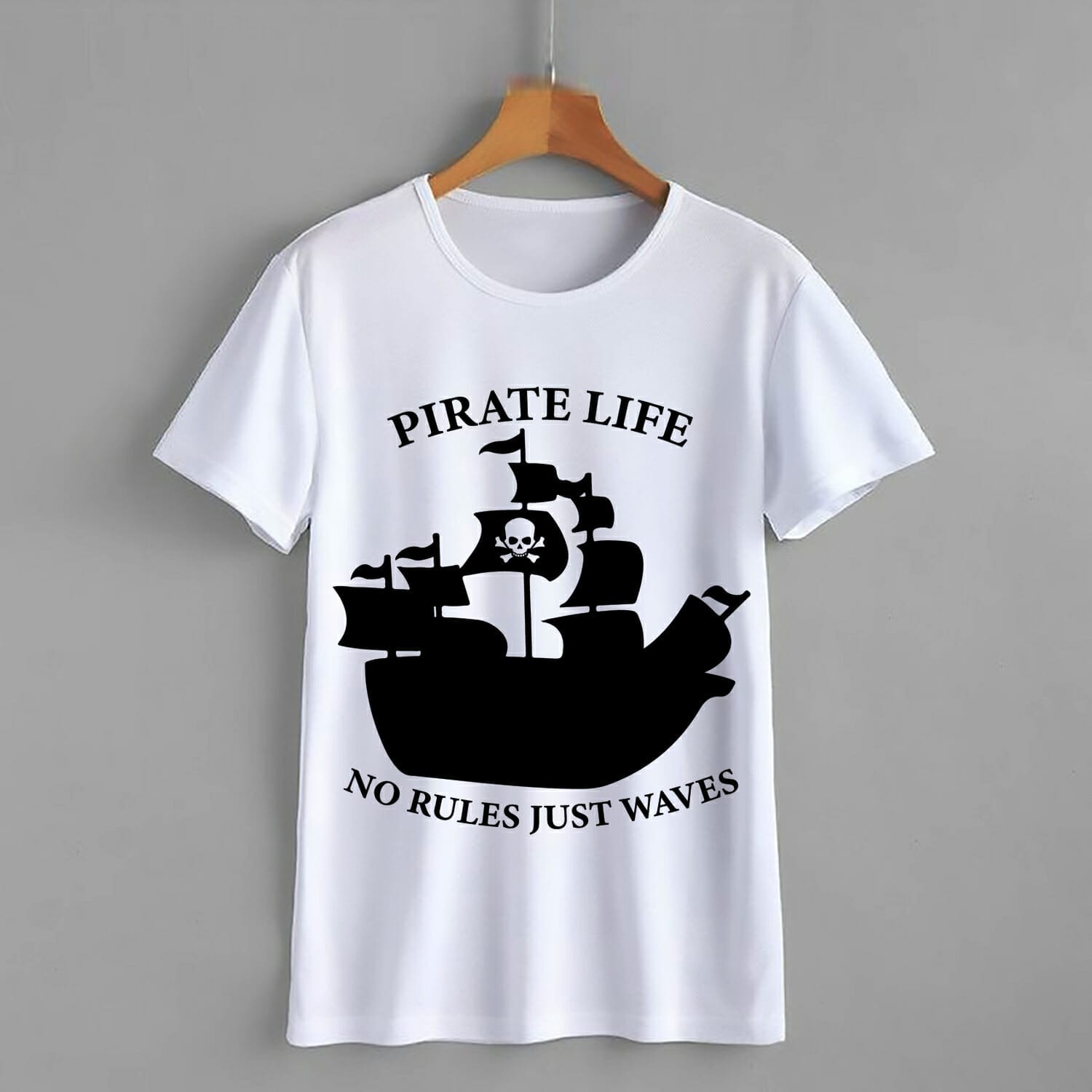 Pirate Life No Rules Just Waves T-Shirt Design
