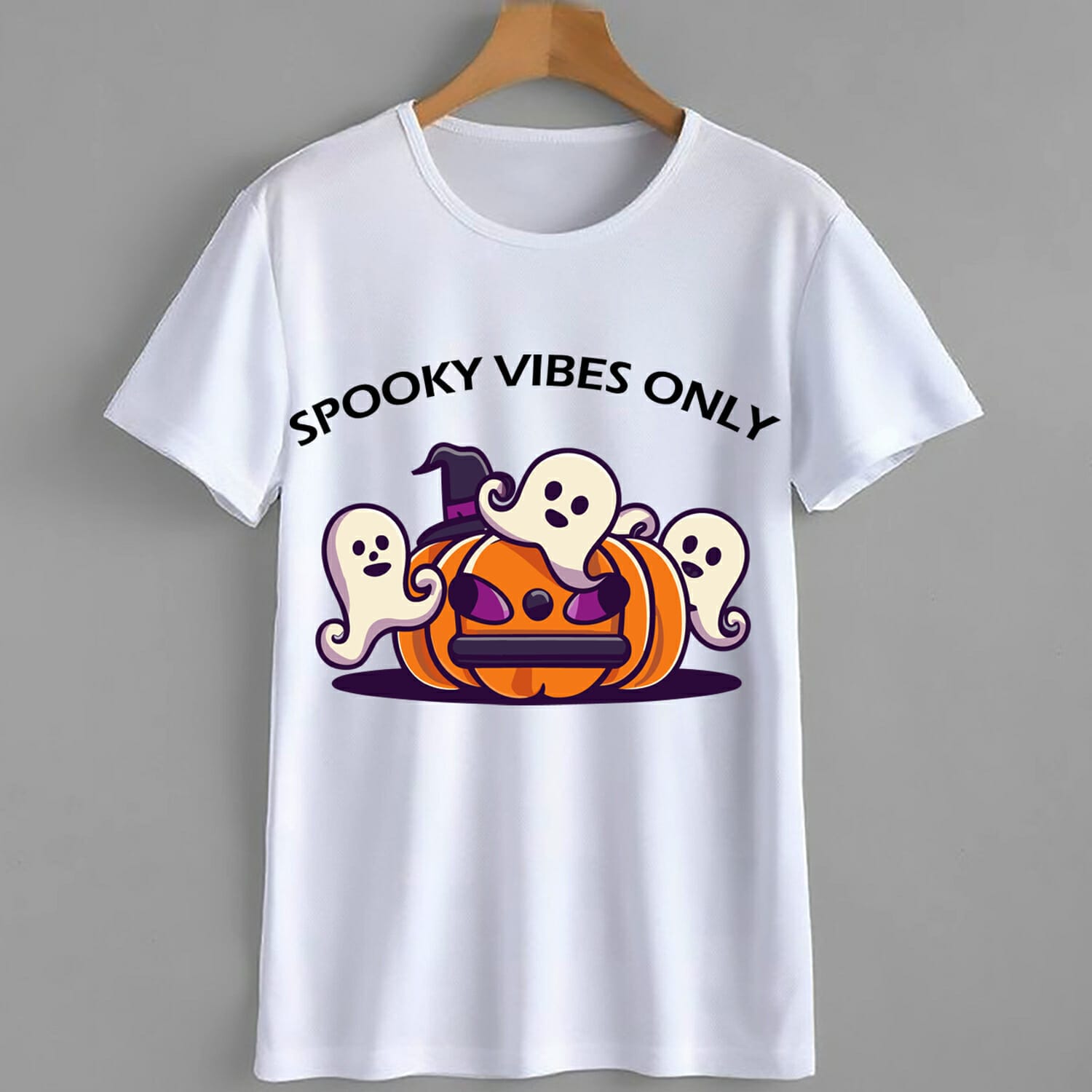 Spooky Vibes Only Halloween T-Shirt Design