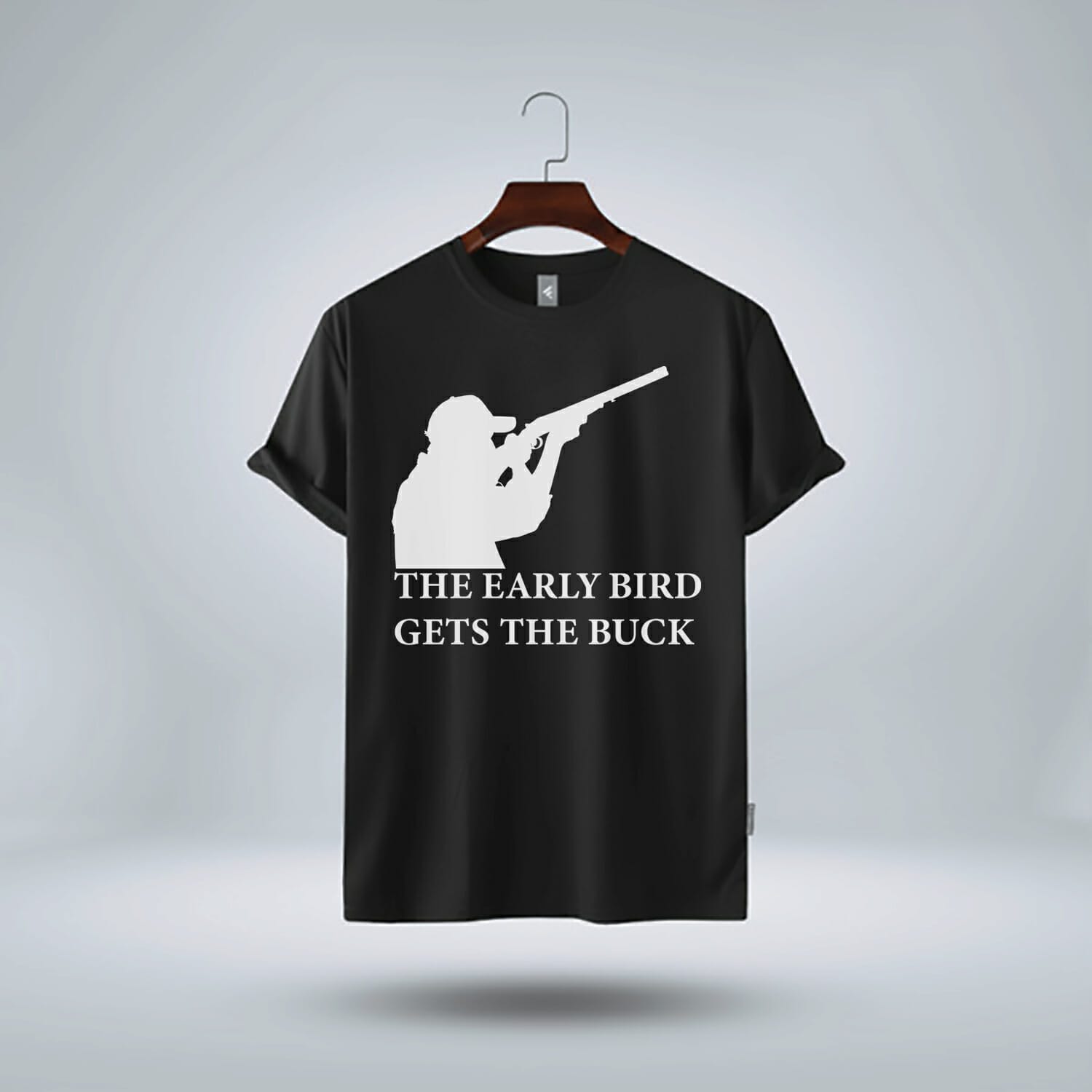 The Early Bird Gets The Buck HuntingT-Shirt Design