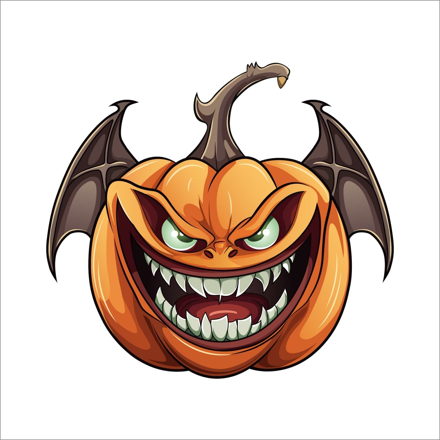 Bat Pumpkin Vector For Halloween