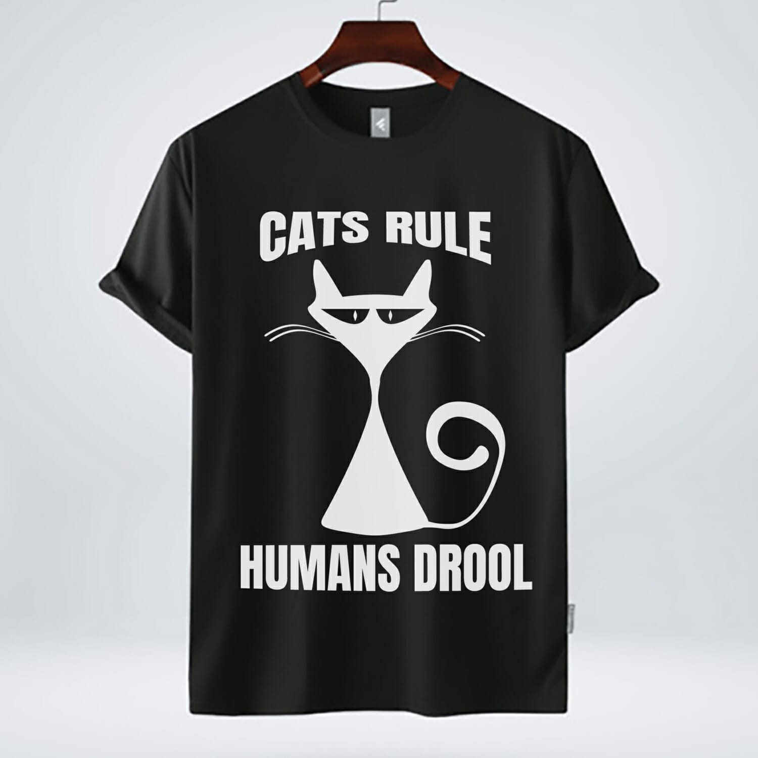 Cats Rule Humans Drool | Funny | Free T-Shirt Design
