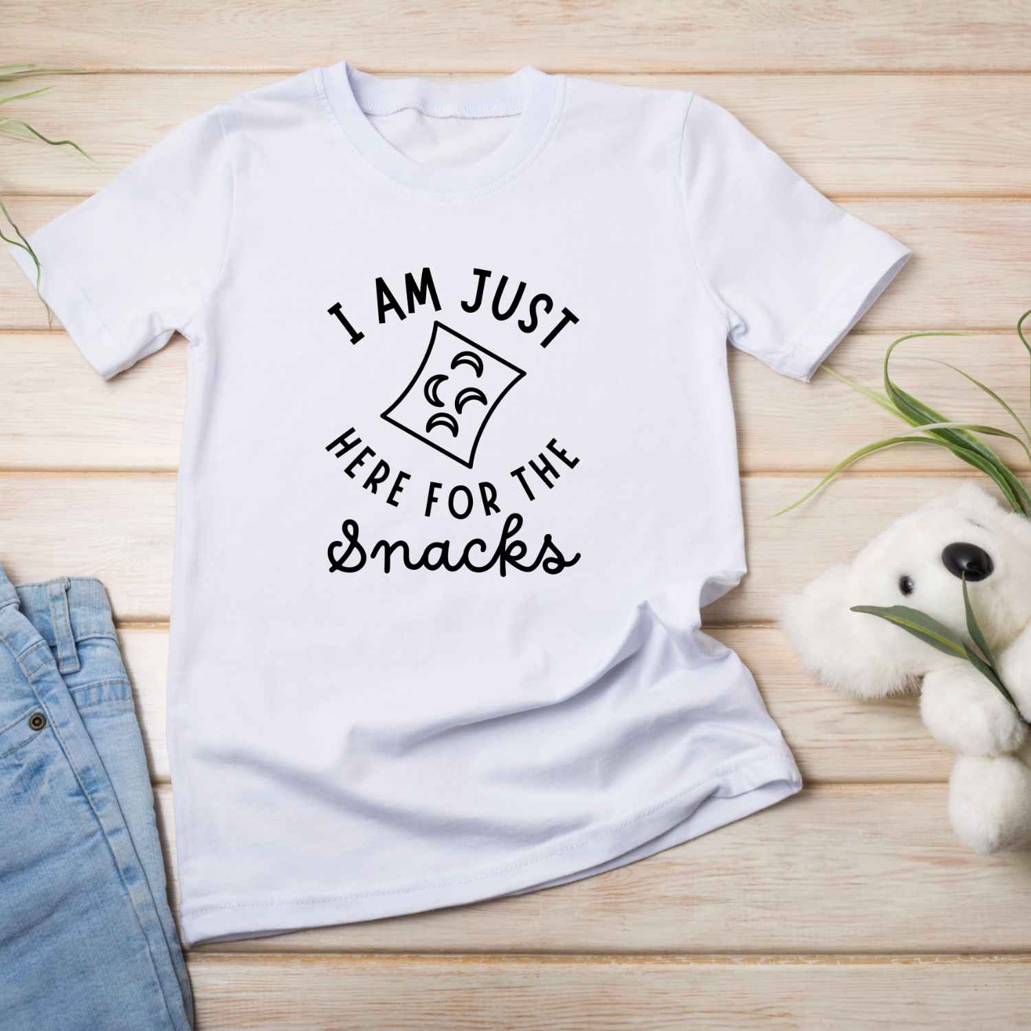 I am just here for the Snacks T-shirt Design