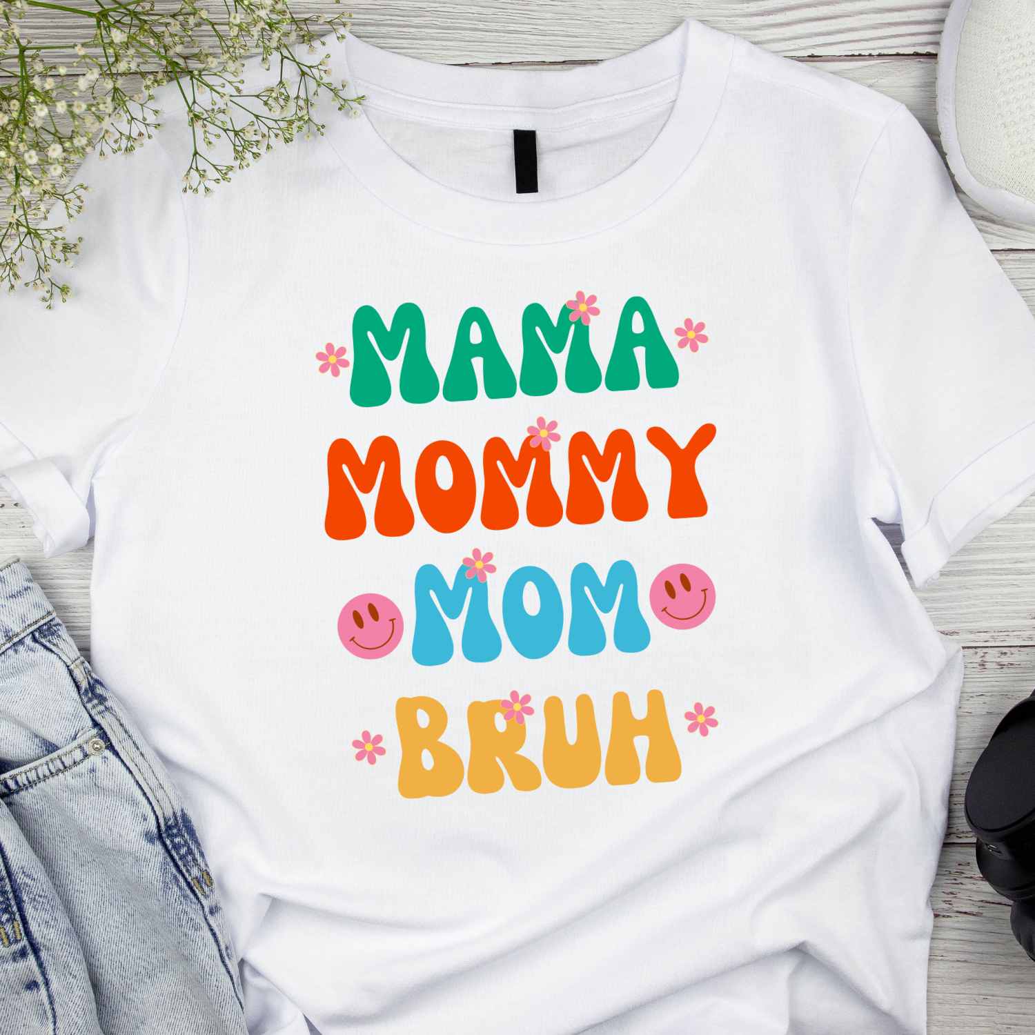 Groovy Style Mama Mommy Mom Bruh T-shirt Design