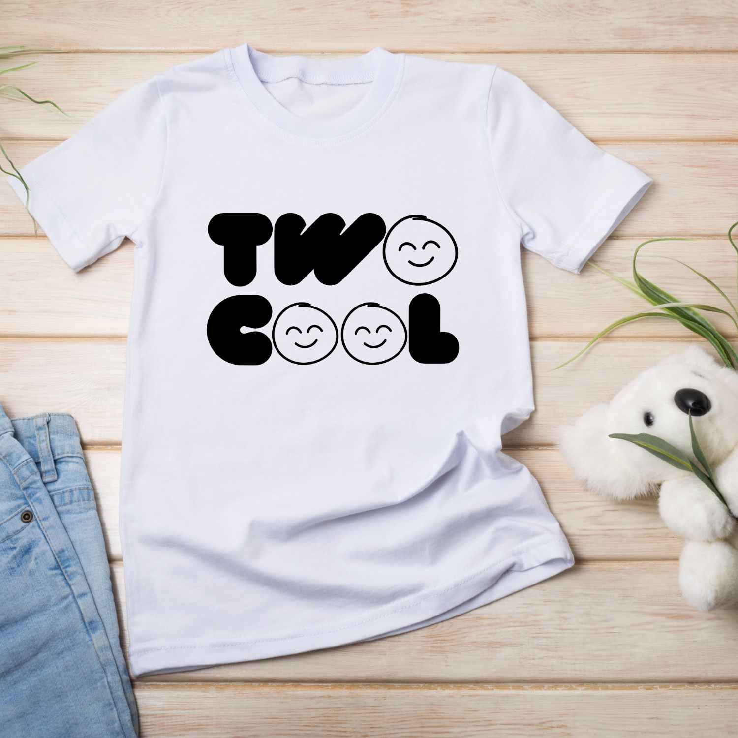 Two Cool Birthday T-shirt design for kids