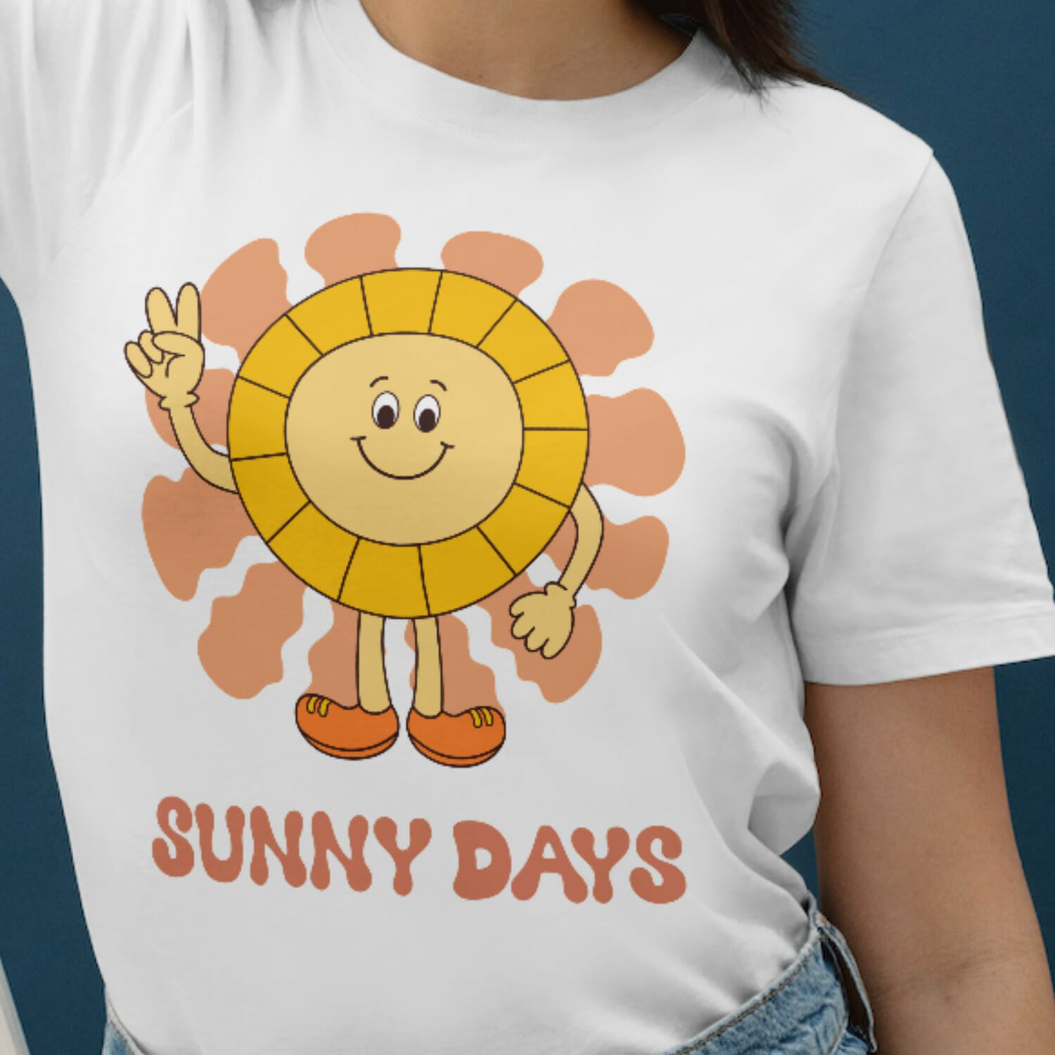 Sunny Days - Groovy Style Free T-shirt Design