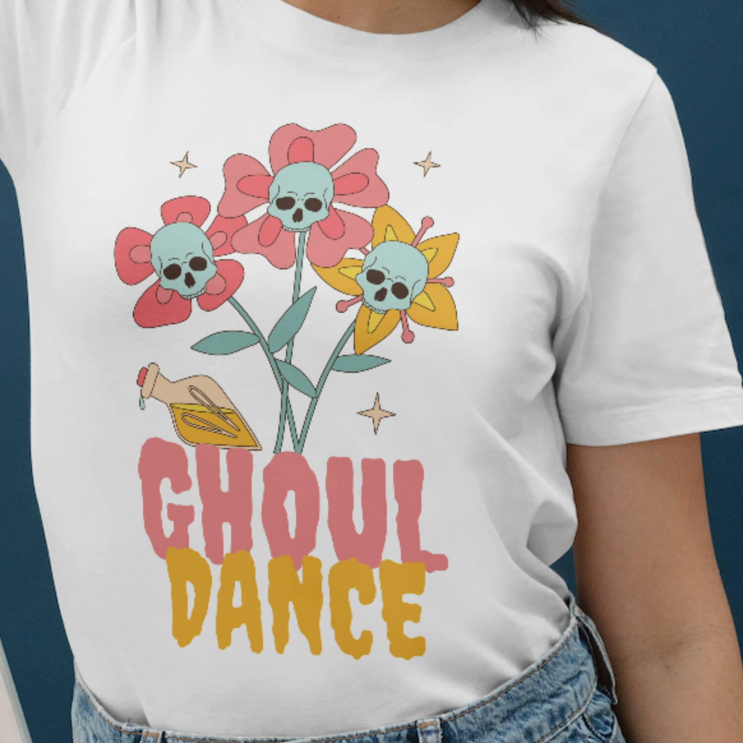 Groovy Halloween Ghoul Dance Tshirt Design