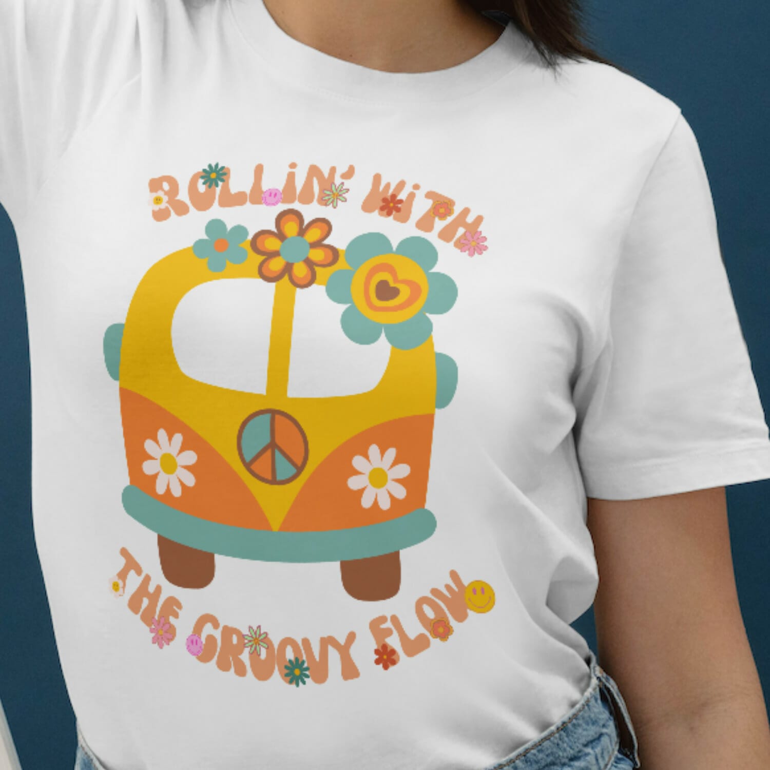 Rollin with the groovy flow Tshirt Design