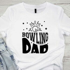 Bowling Dad T-shirt Design for Men