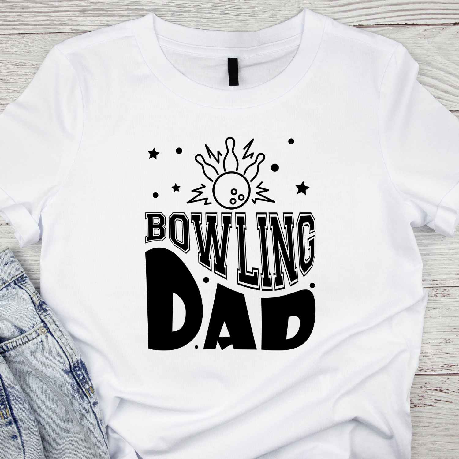 Bowling Dad T-shirt Design for Men