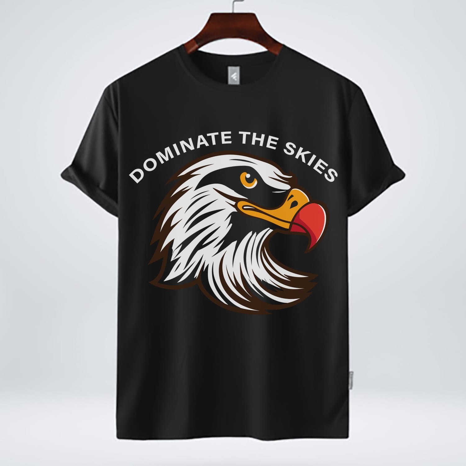 "Dominate the skies with our striking 'Dominate The Skies' Eagle T-shirt design