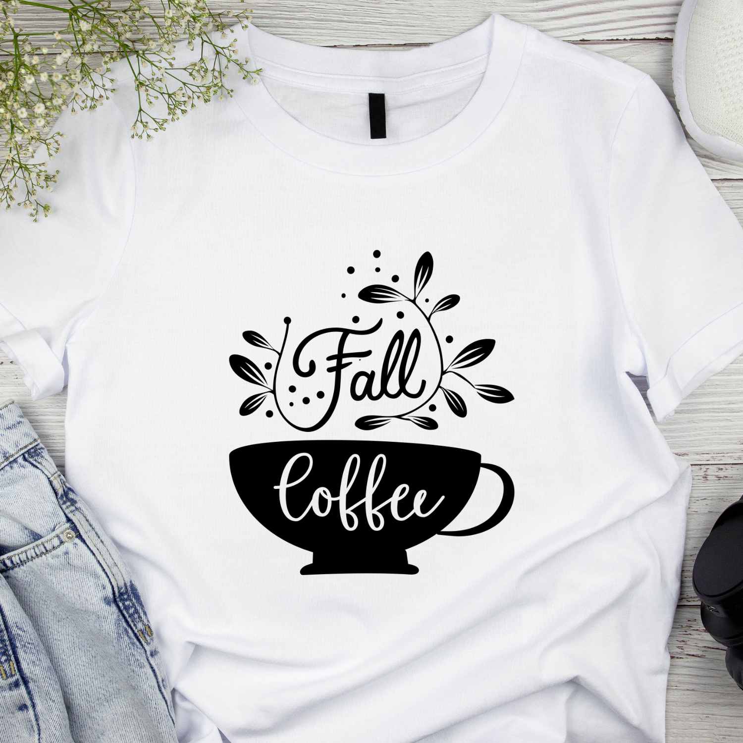 Thanksgiving Fall Coffee T-shirt Design