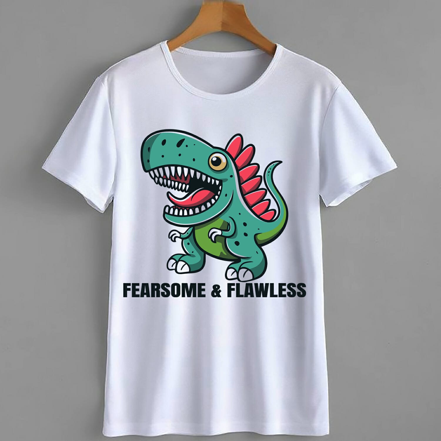 Fearsome & Flawless Dinosaur T-Shirt Design