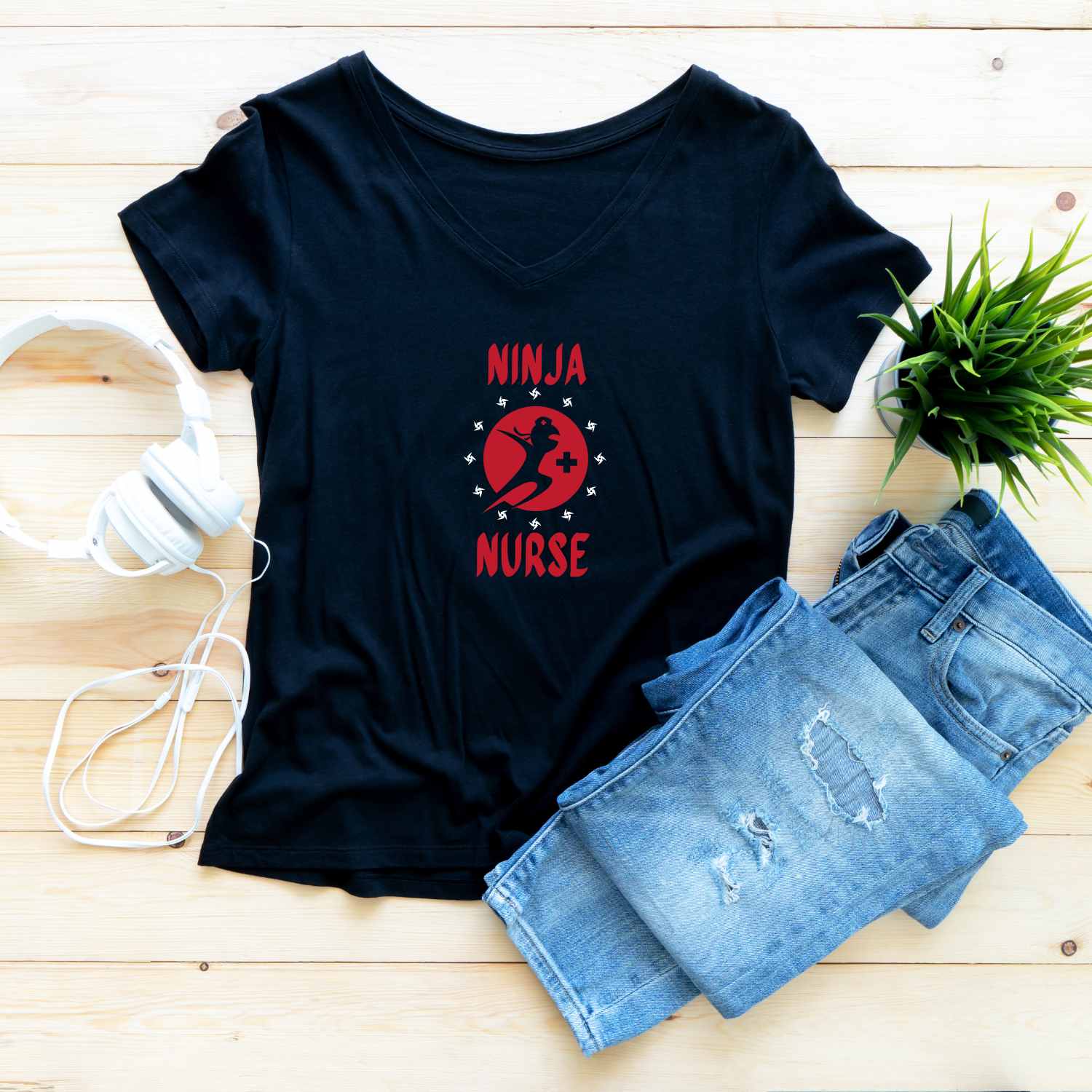 Ninja Nurse T-shirt Design