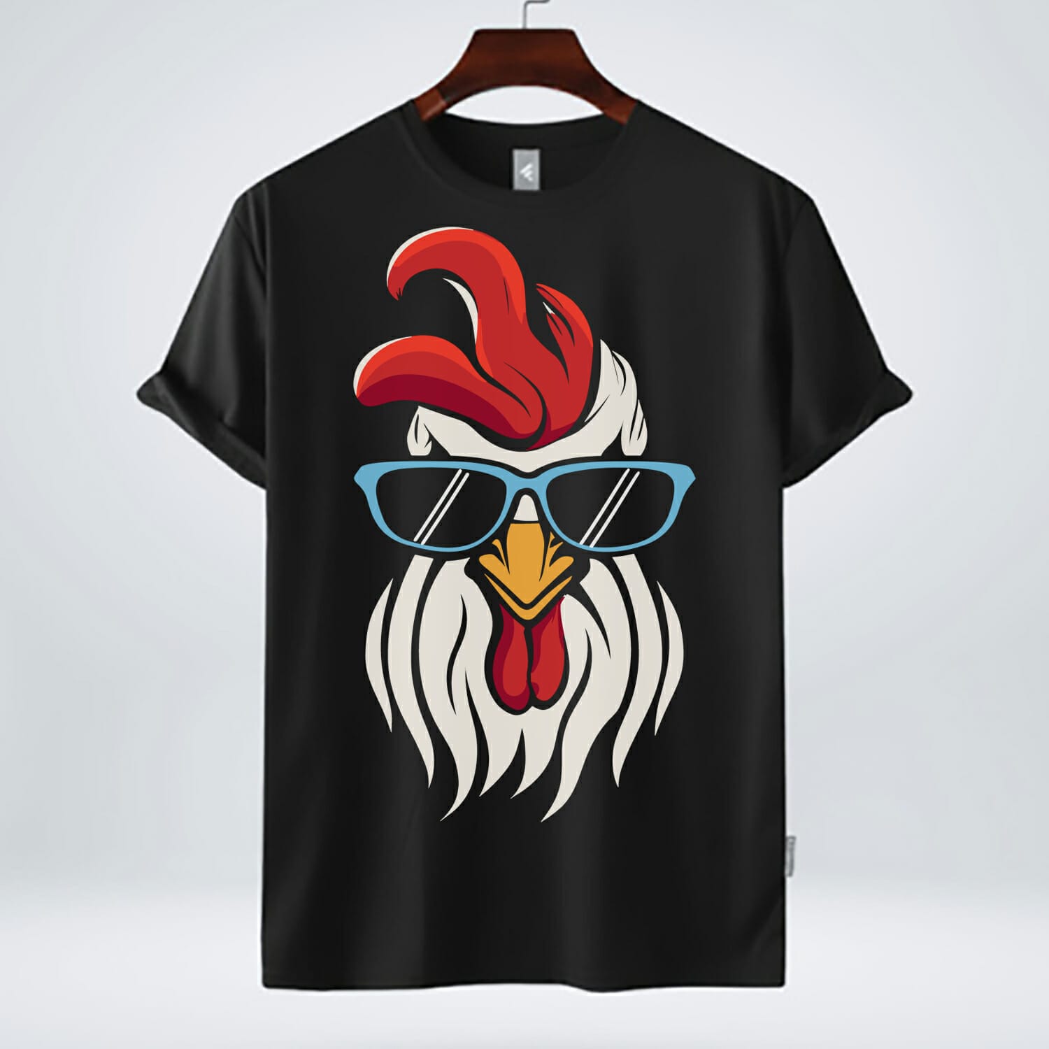 Rooster With Sun Glasses T-Shirt Design