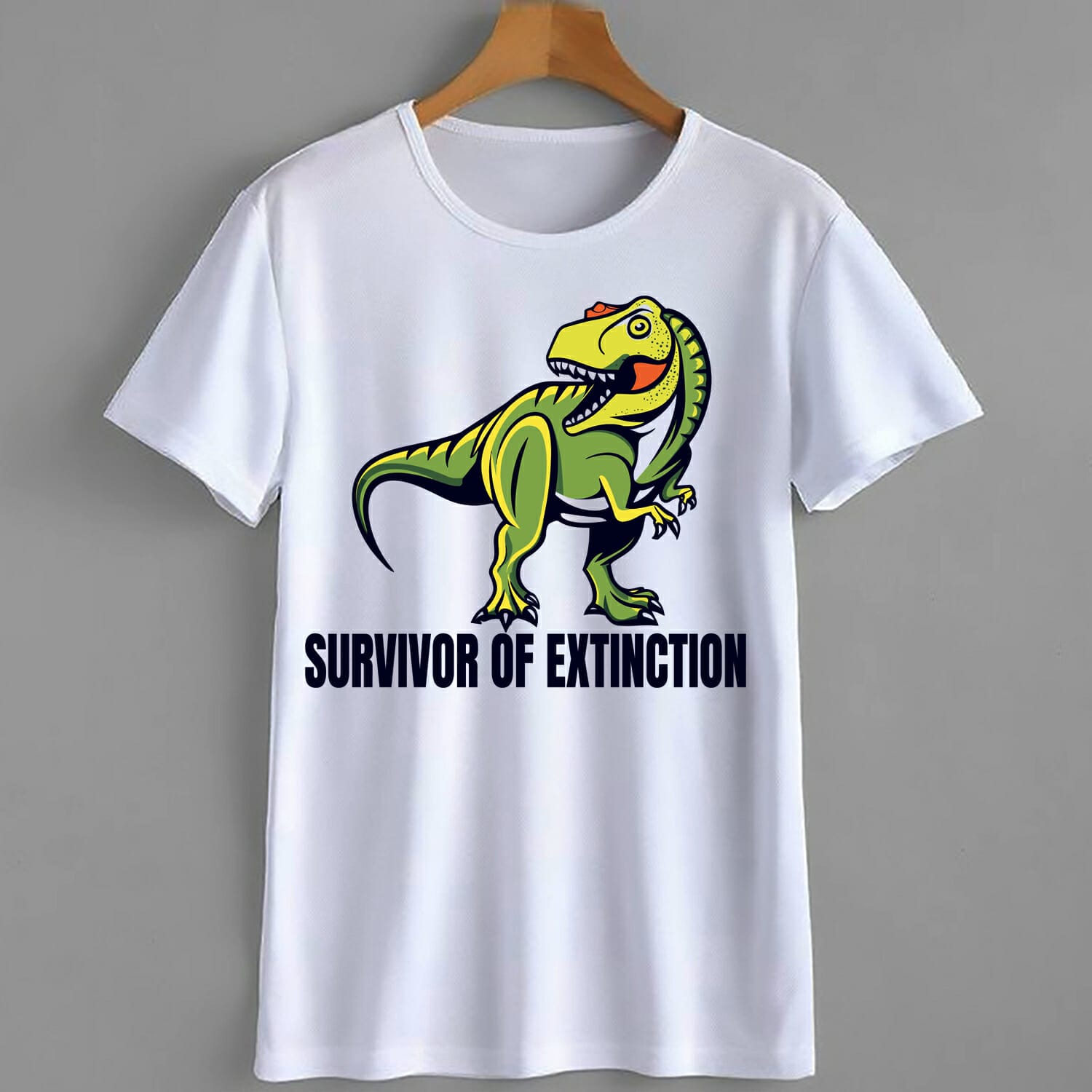 Survivor Of Extinction T-Rex T-Shirt Design