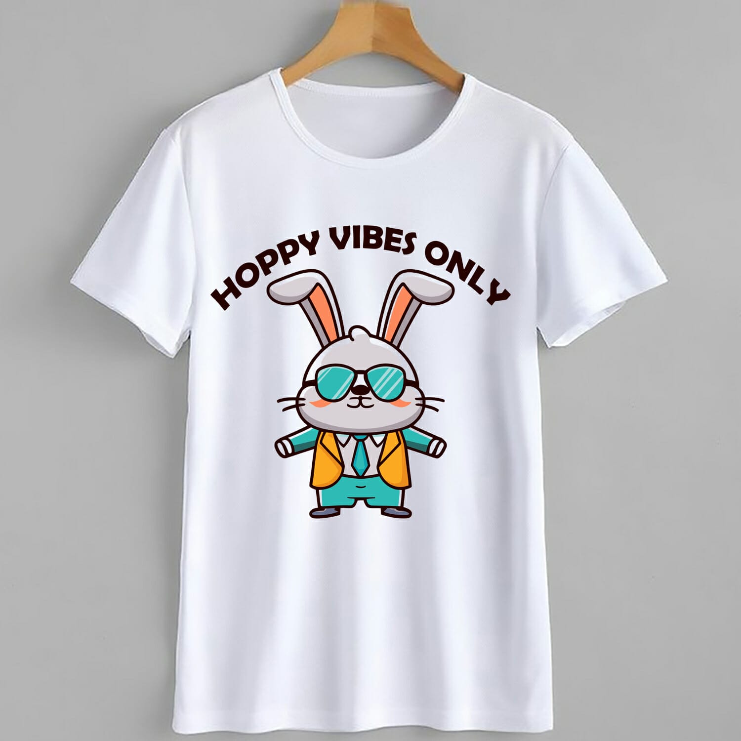 Hoppy Vibes Only - Rabbit T-Shirt Design