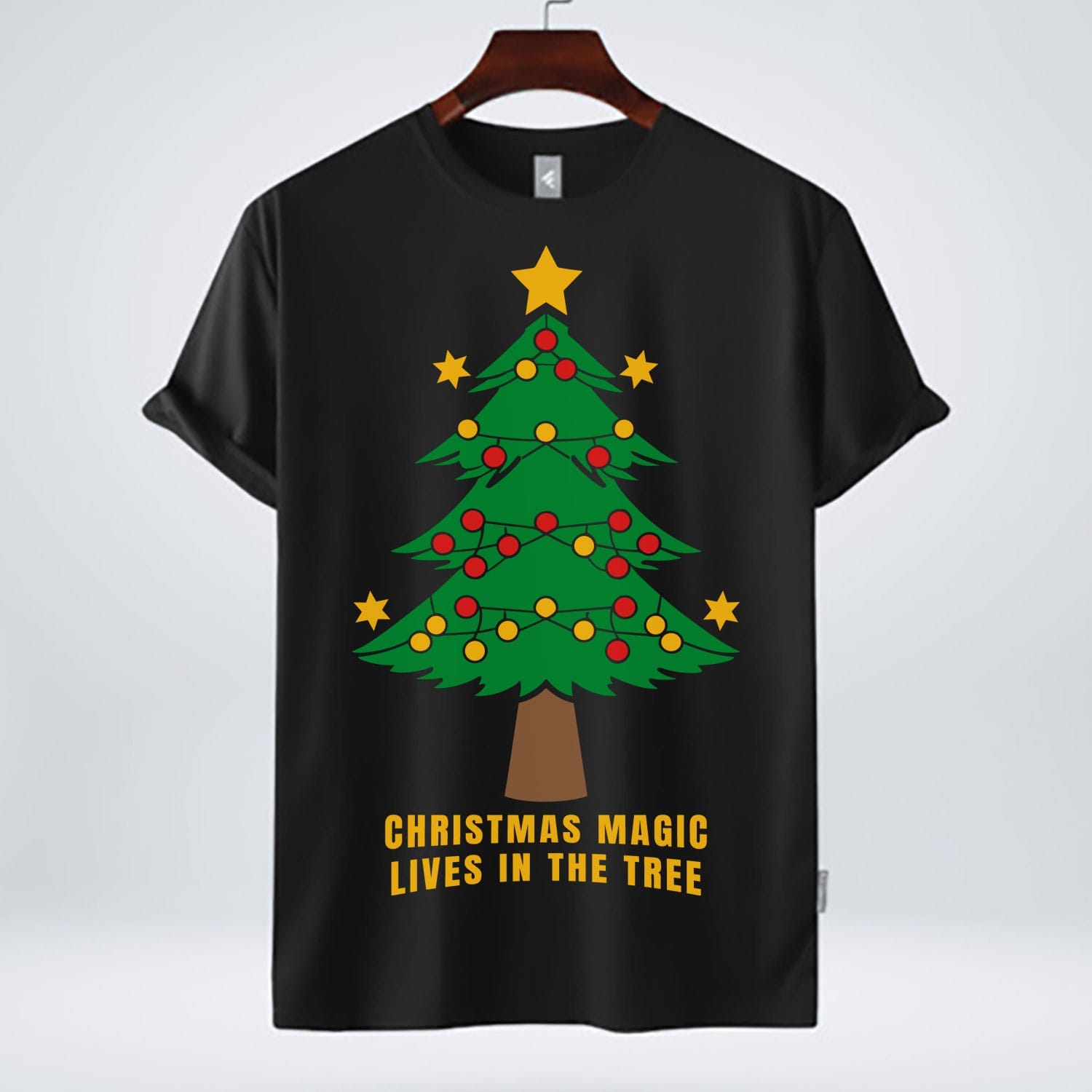 Christmas Magic lives in the tree free tshirt design