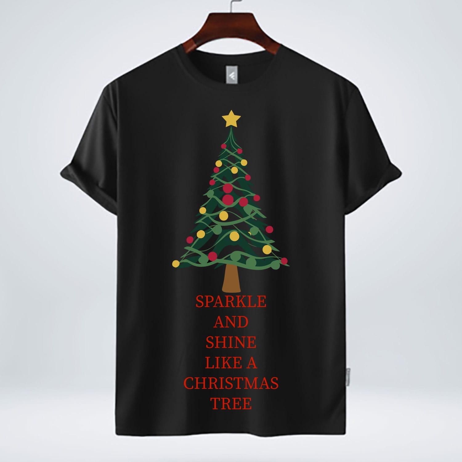 sparkle and shine like a Christmas free t shirt design