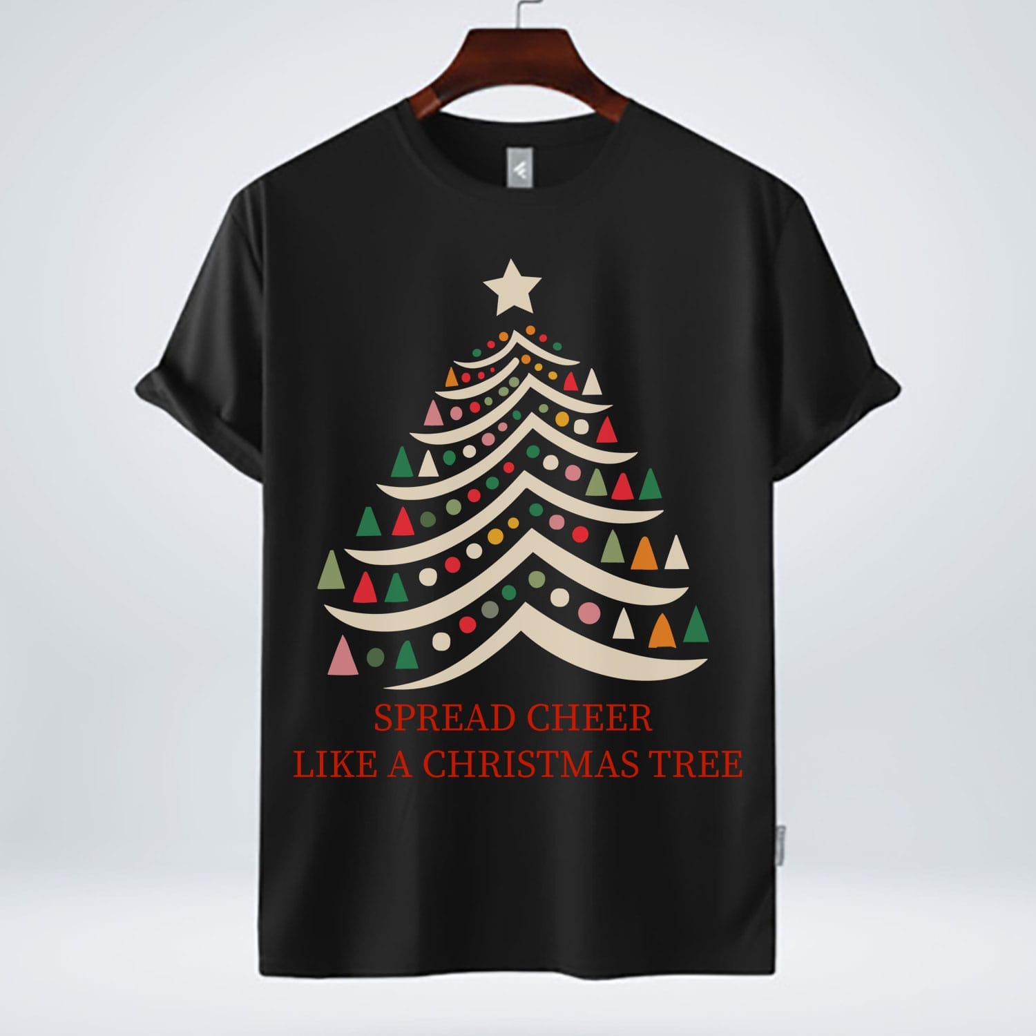 spread cheer like a Christmas tree free tshirt design