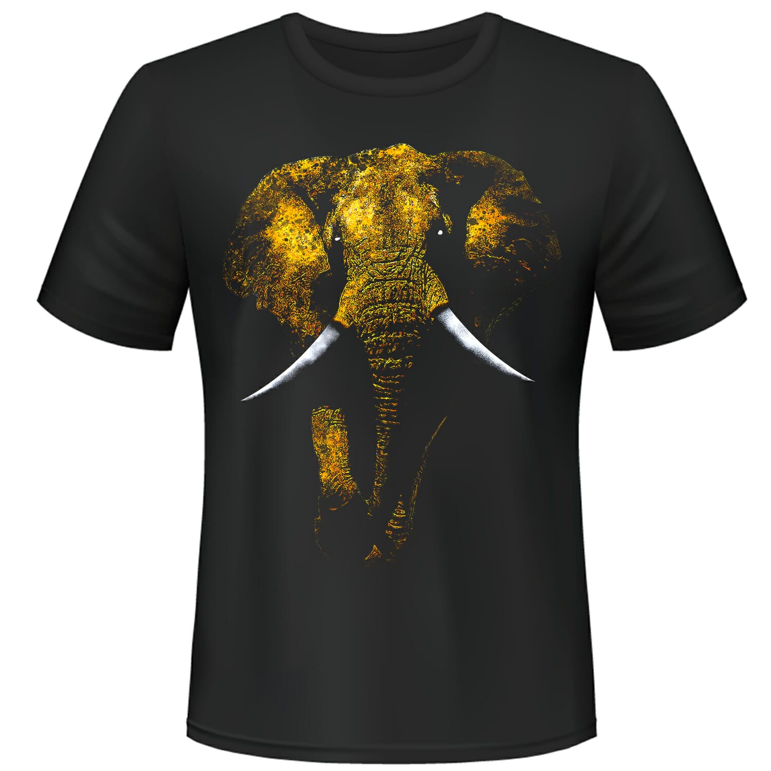 Mystical Elephant Tshirt Design with halftone effect