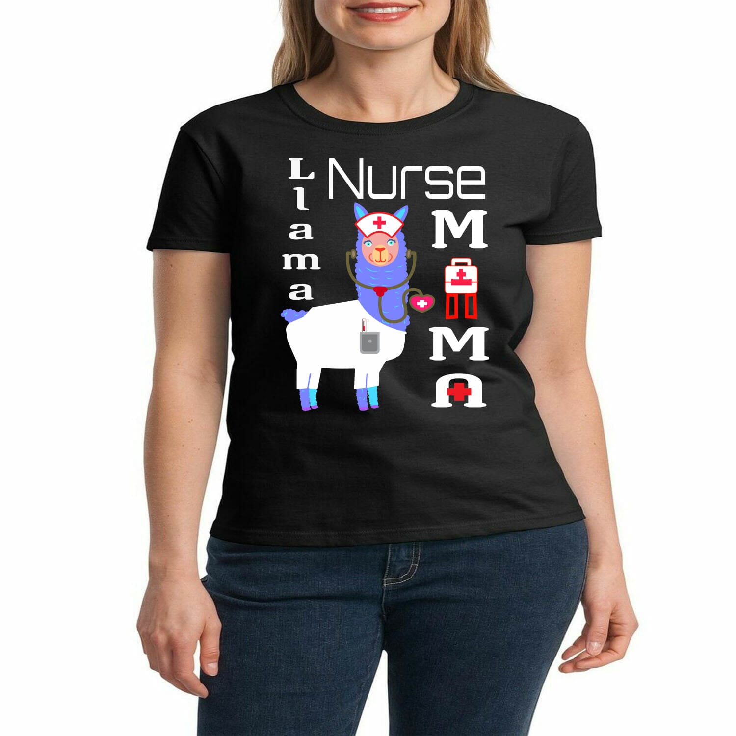 llama nurse mama shirt design