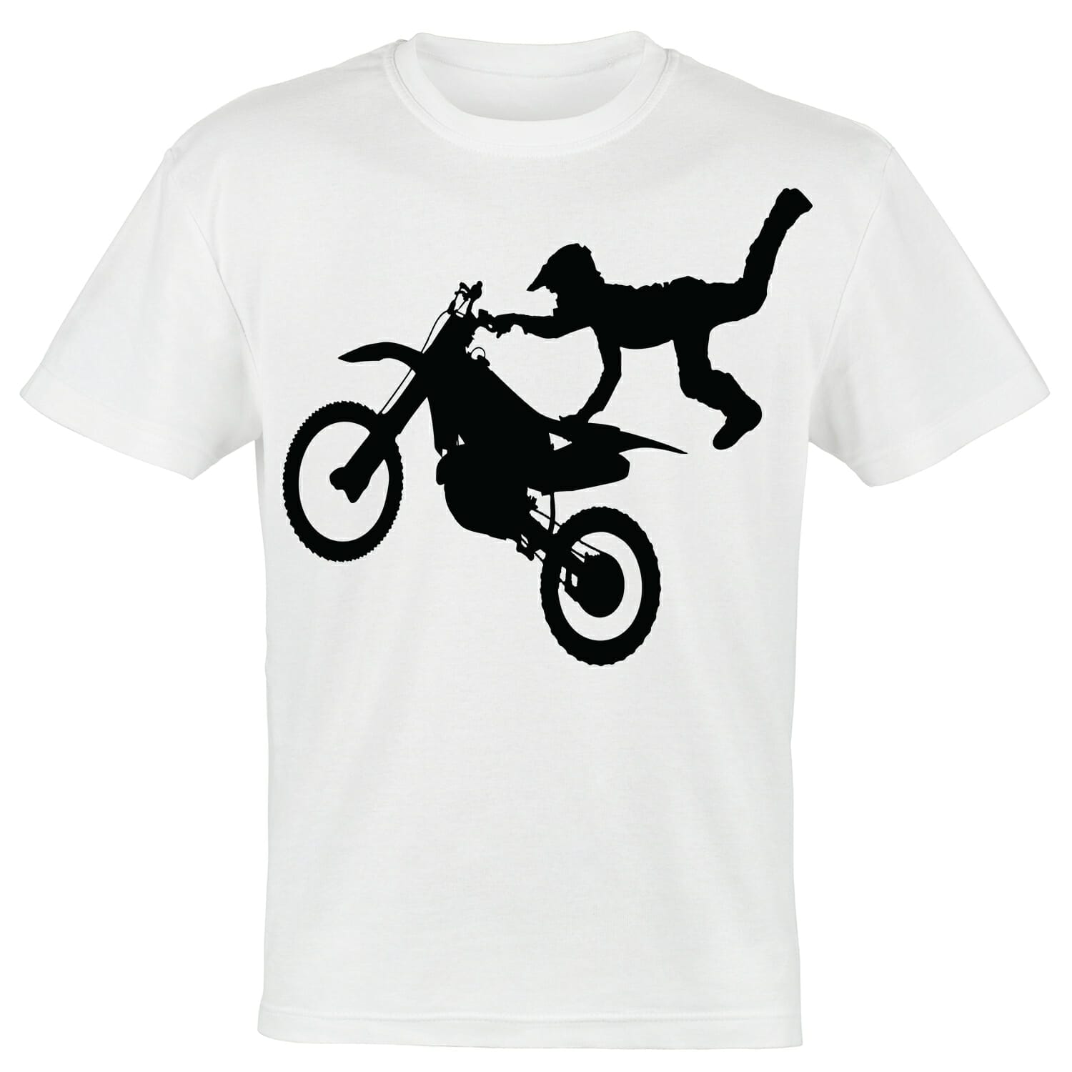 Dirt Bike Racer Tshirt Design for White Tshirts