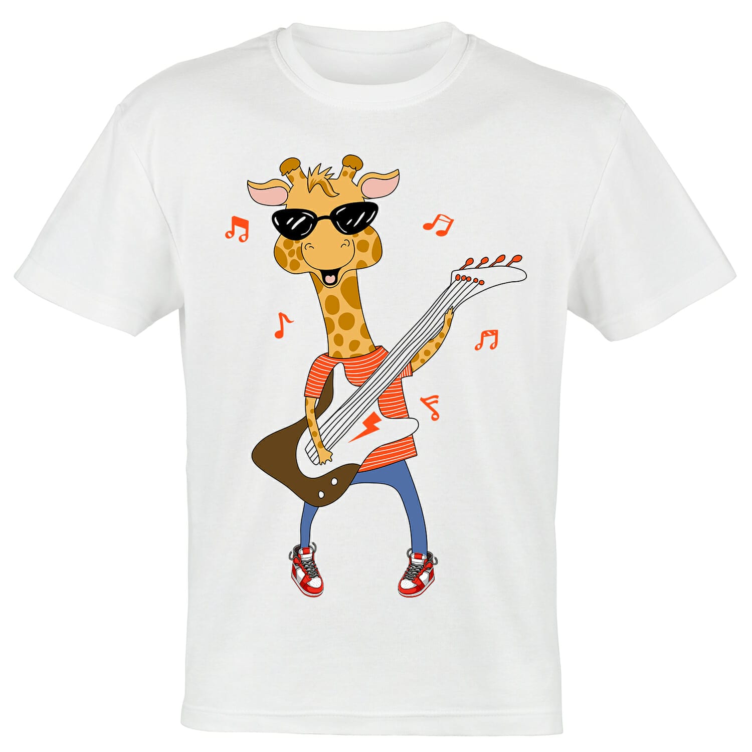 giraffe rockstart tshirt design