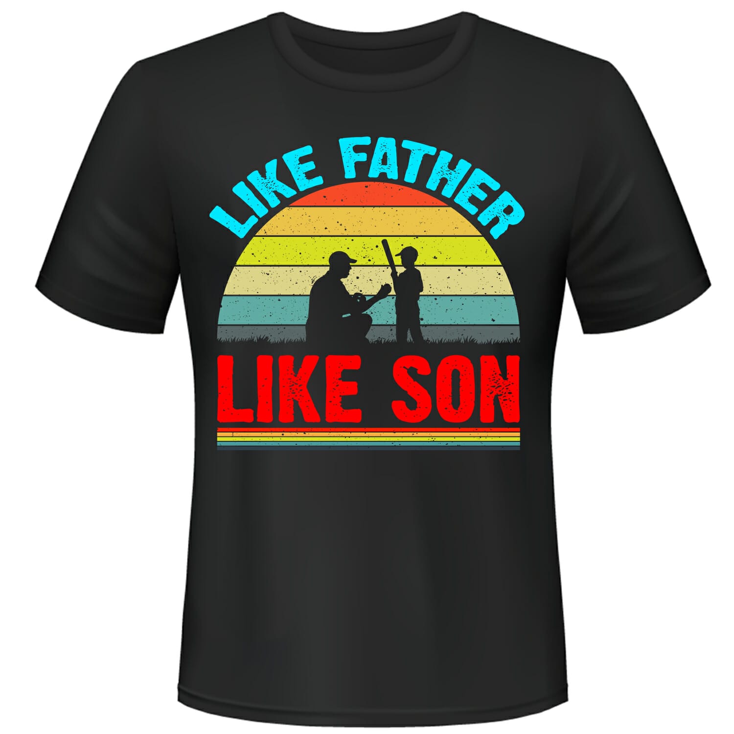 like father like son baseball tshirt design