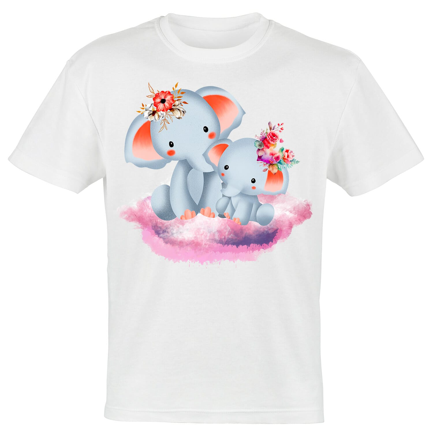 mom and baby elephant tshirt design