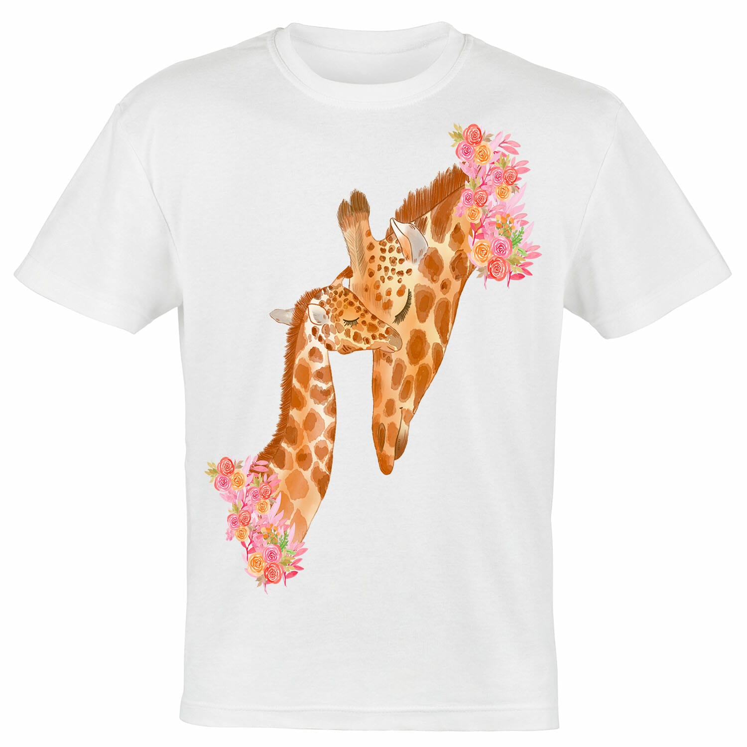 Mom And Baby Giraffe Tshirt Design