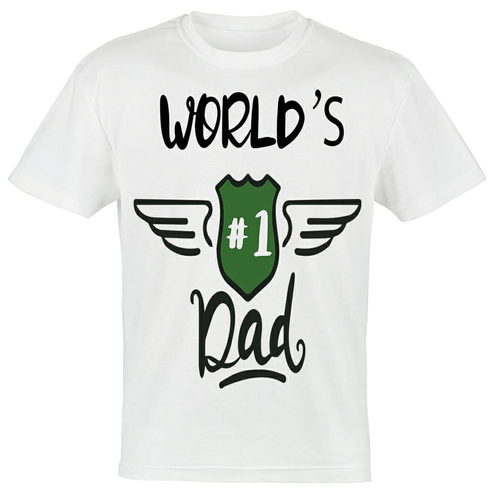 worlds number one dad tshirt design