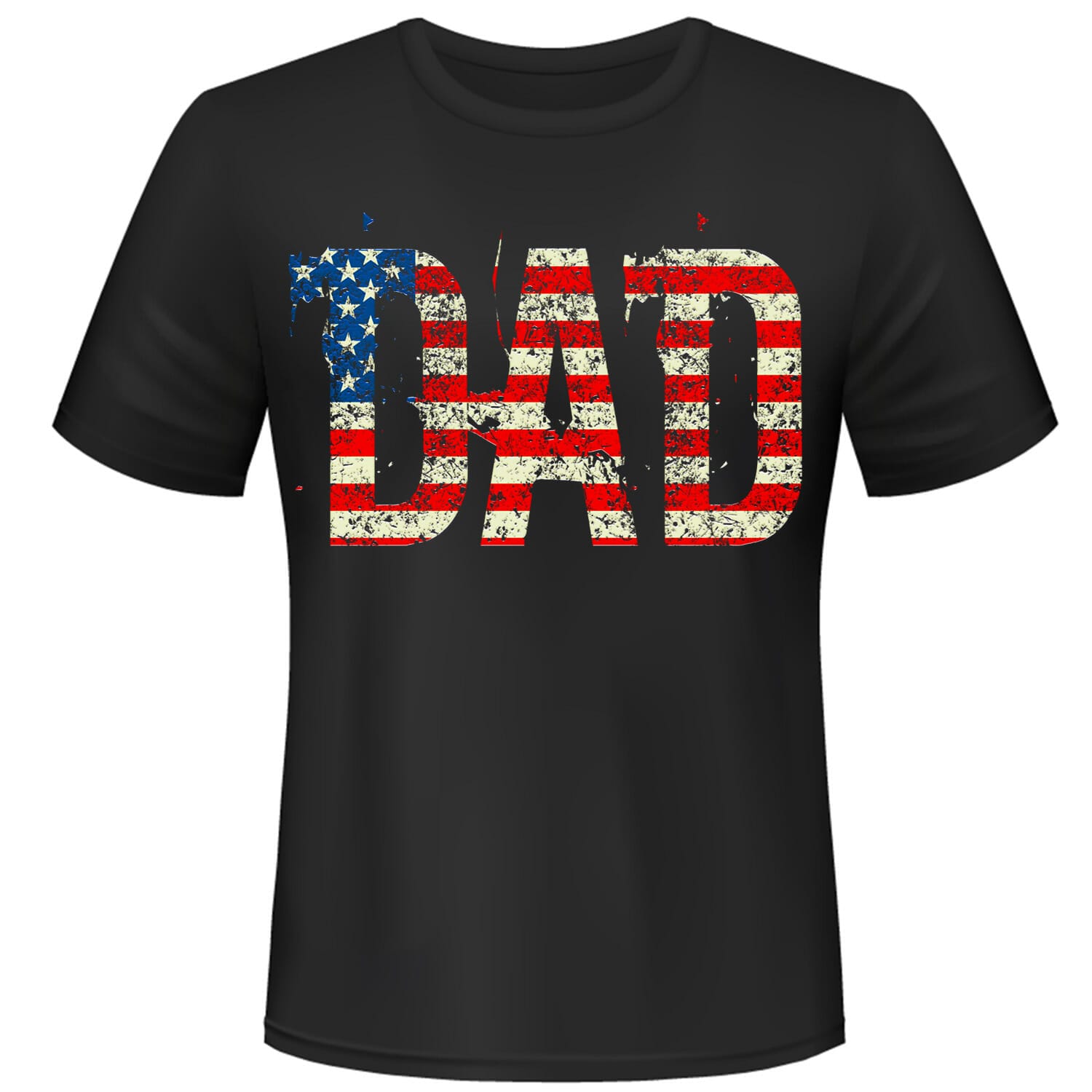 dad American style grunge effect tshirt design