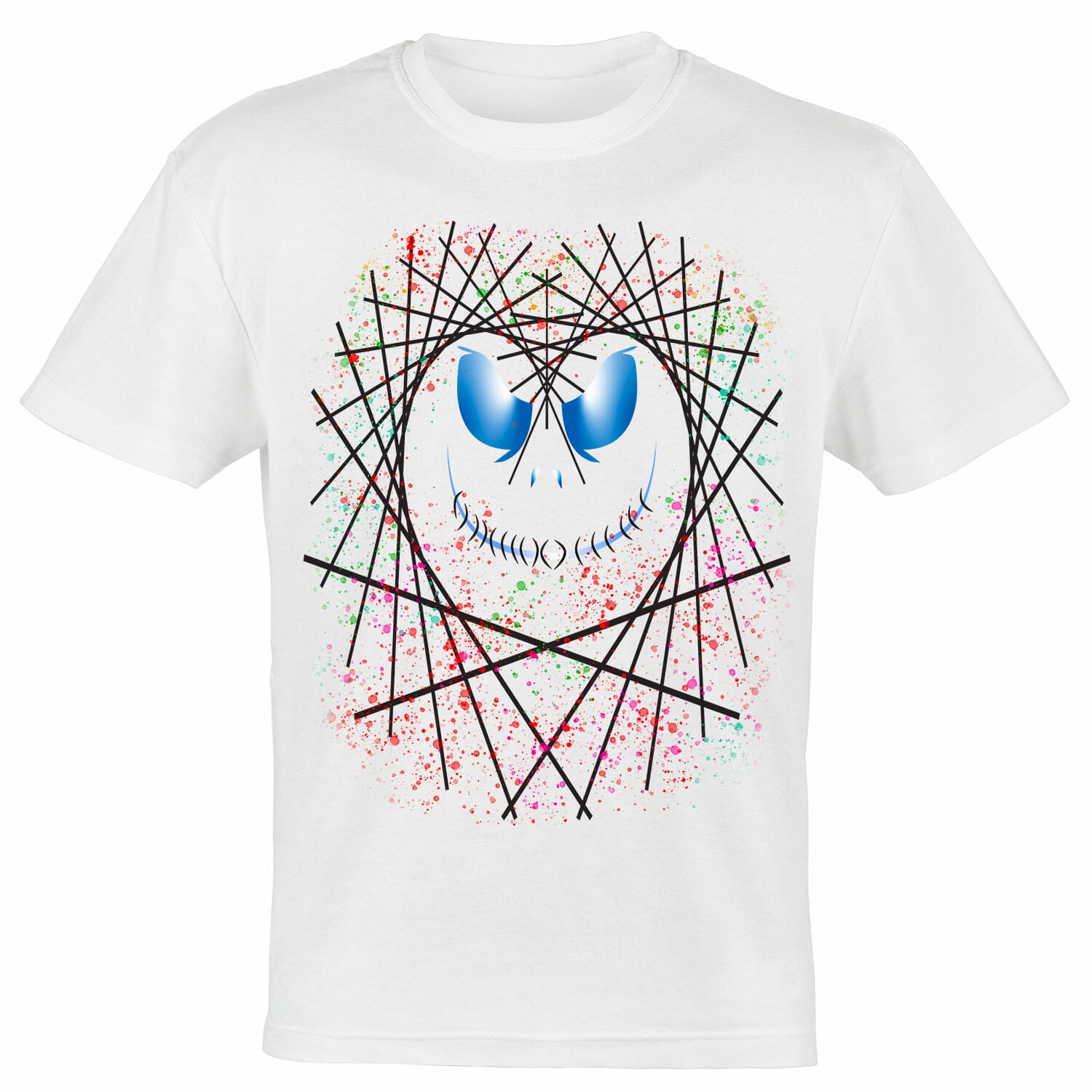 heart shaped abstract monster smile with splatter effect design