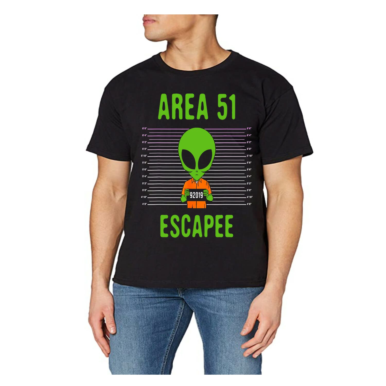 Area 51 escapee funny alien tshirt design