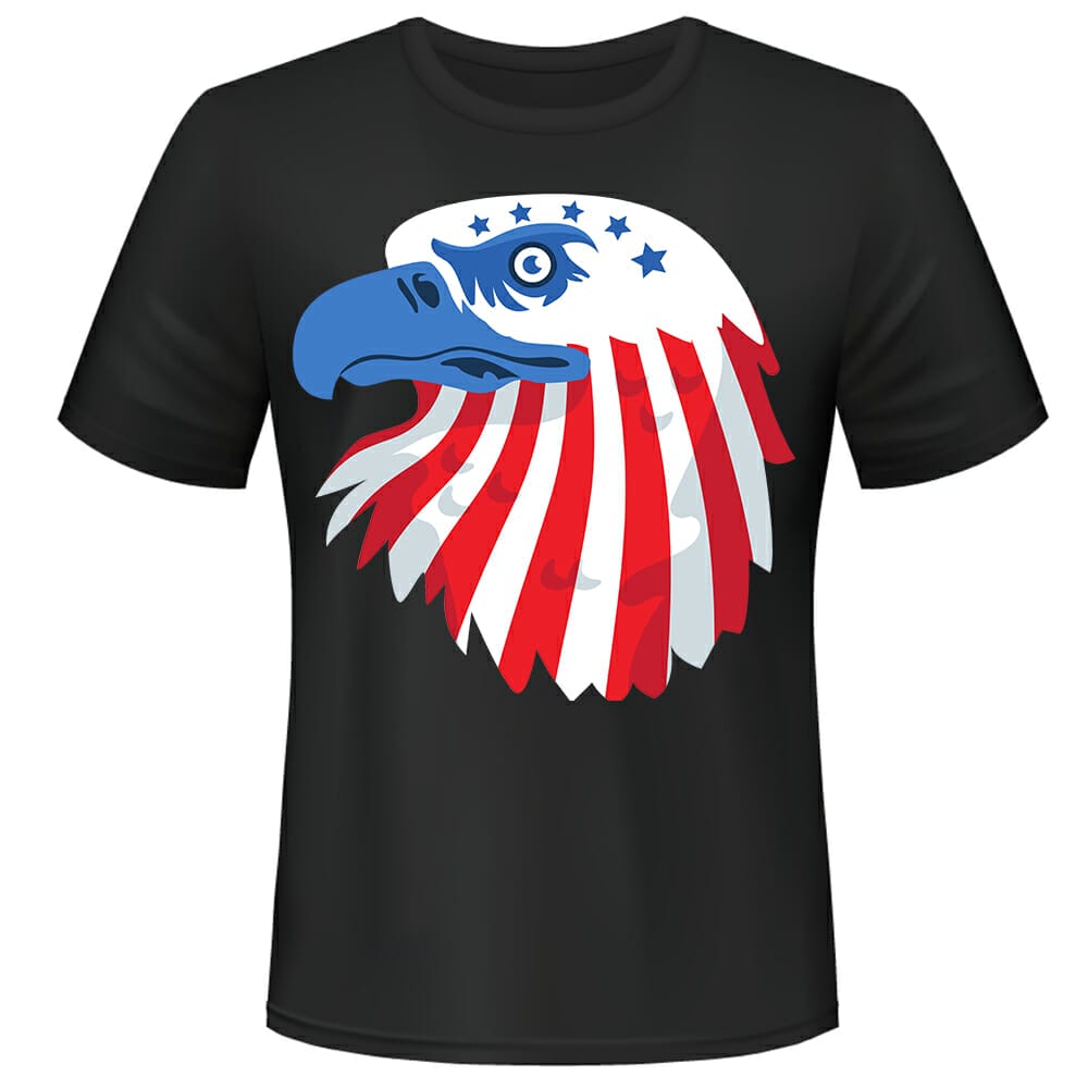 american flag eagle tshirt design