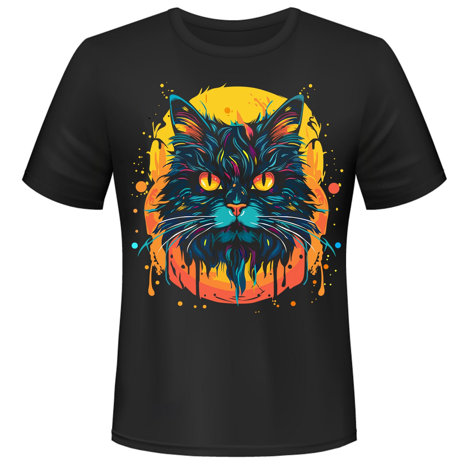cat with pop art style.shirt design