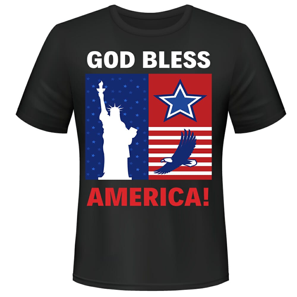 God Bless America Tshirt Design