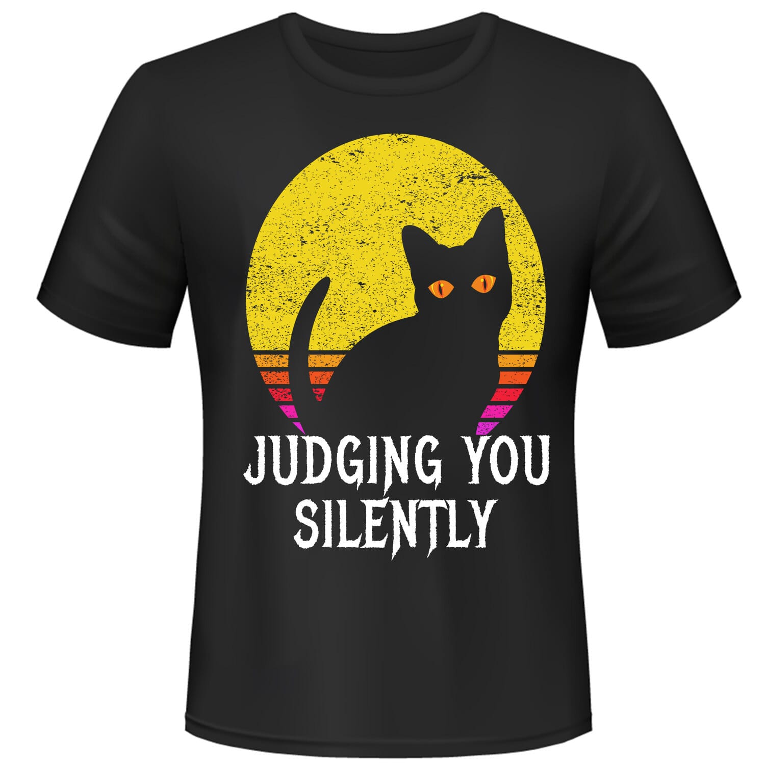 judging you silently funny cat tshirt design