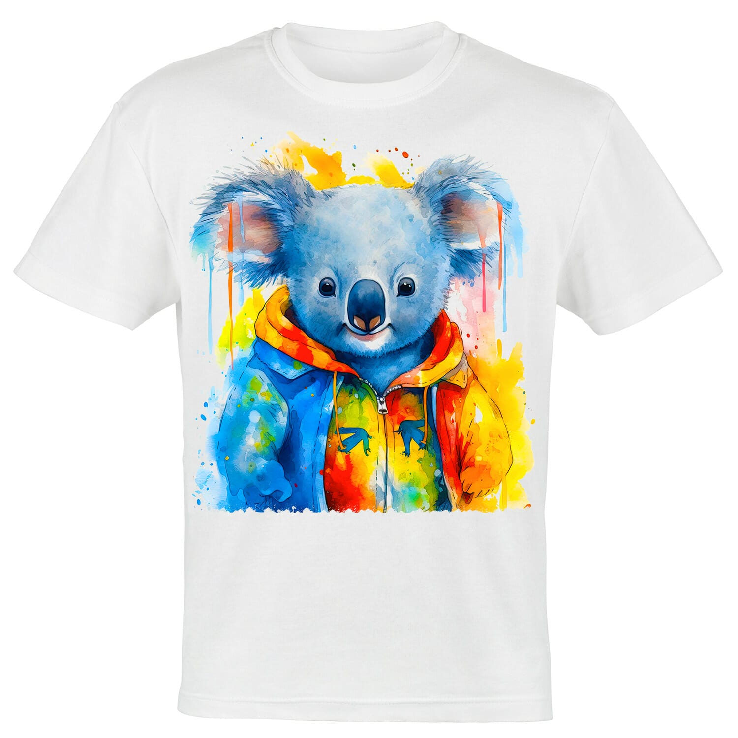 Unique Koala Bear Watercolour T-Shirt Design for DTG & DTF Printing