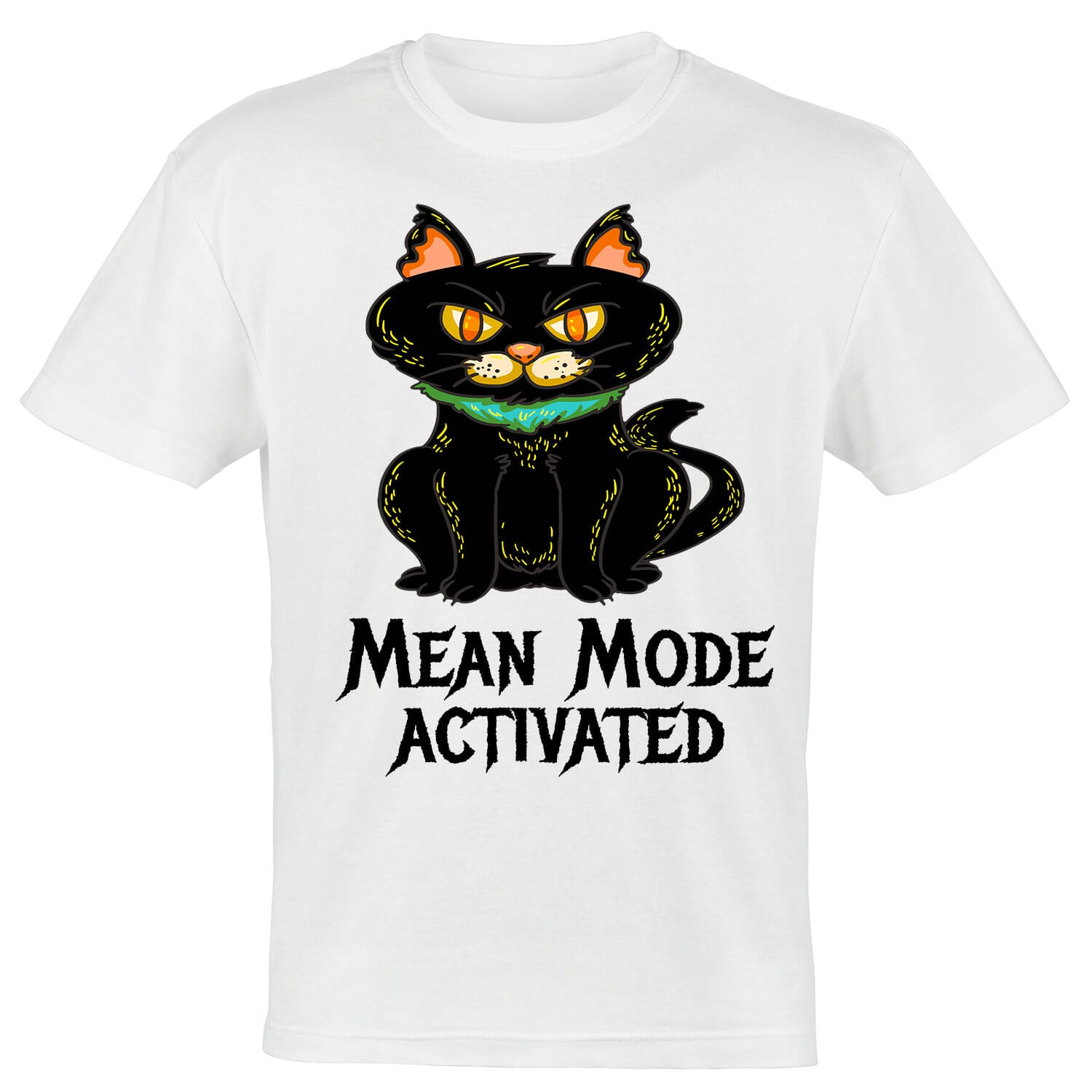 mean mode activated funny cat tshirt design