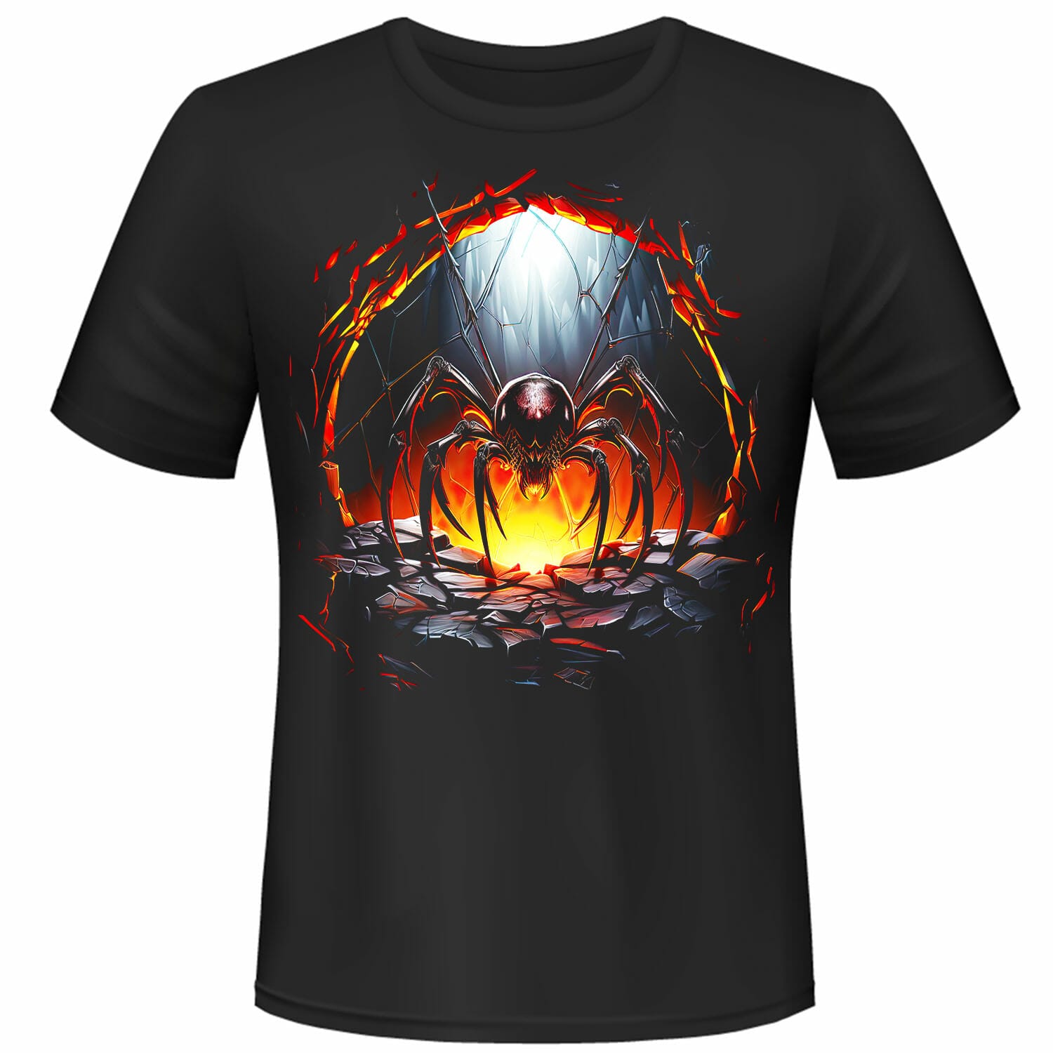 Spider In A Cave T-Shirt Design